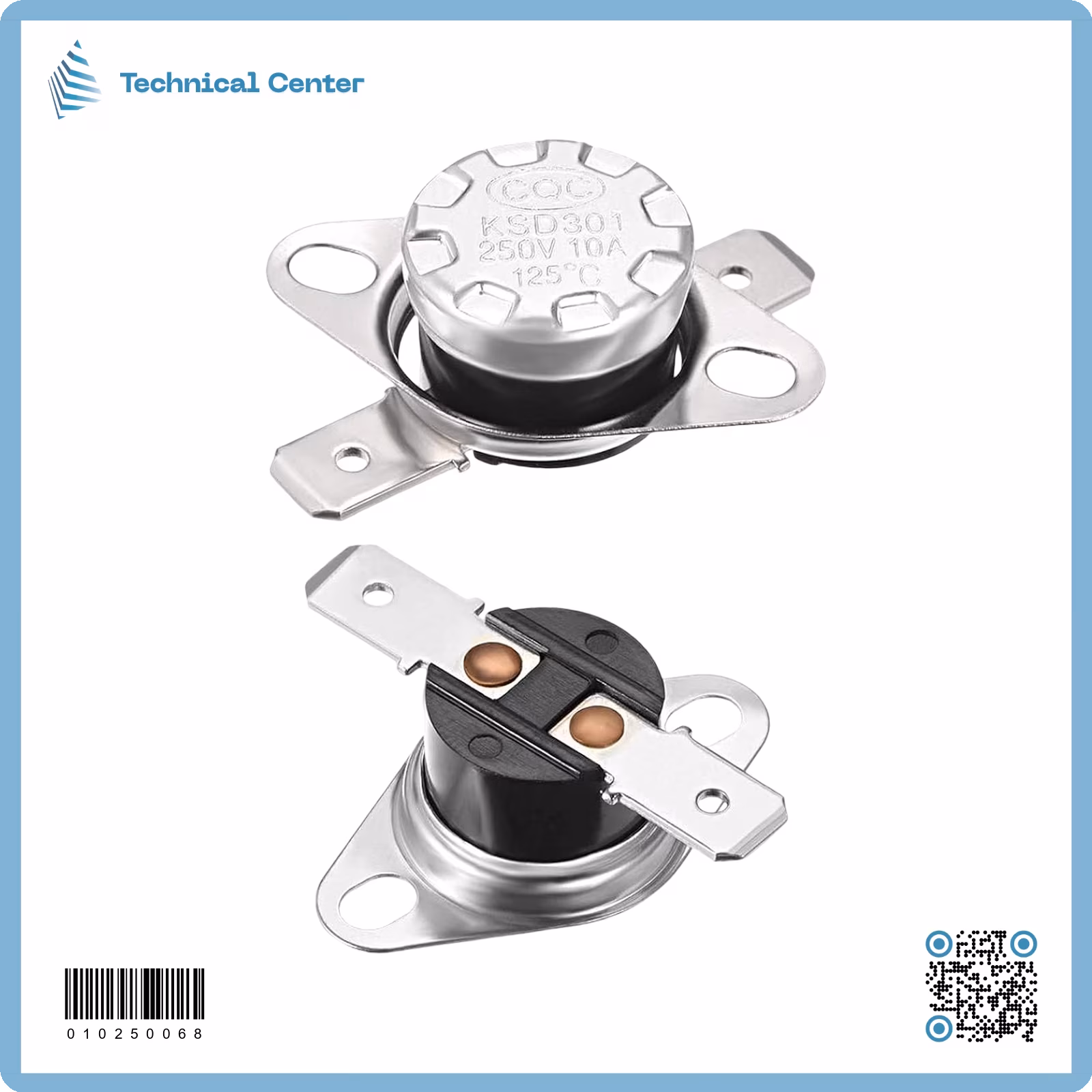 فيوز حراري معدني(16mm)(125C) (10A)
