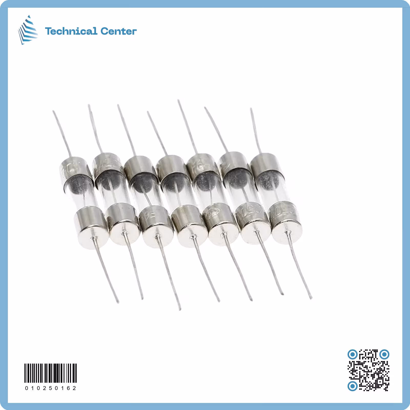 فيوز نهايات سلك (PCB fuse)(5X20)mm(6.3A-250V)