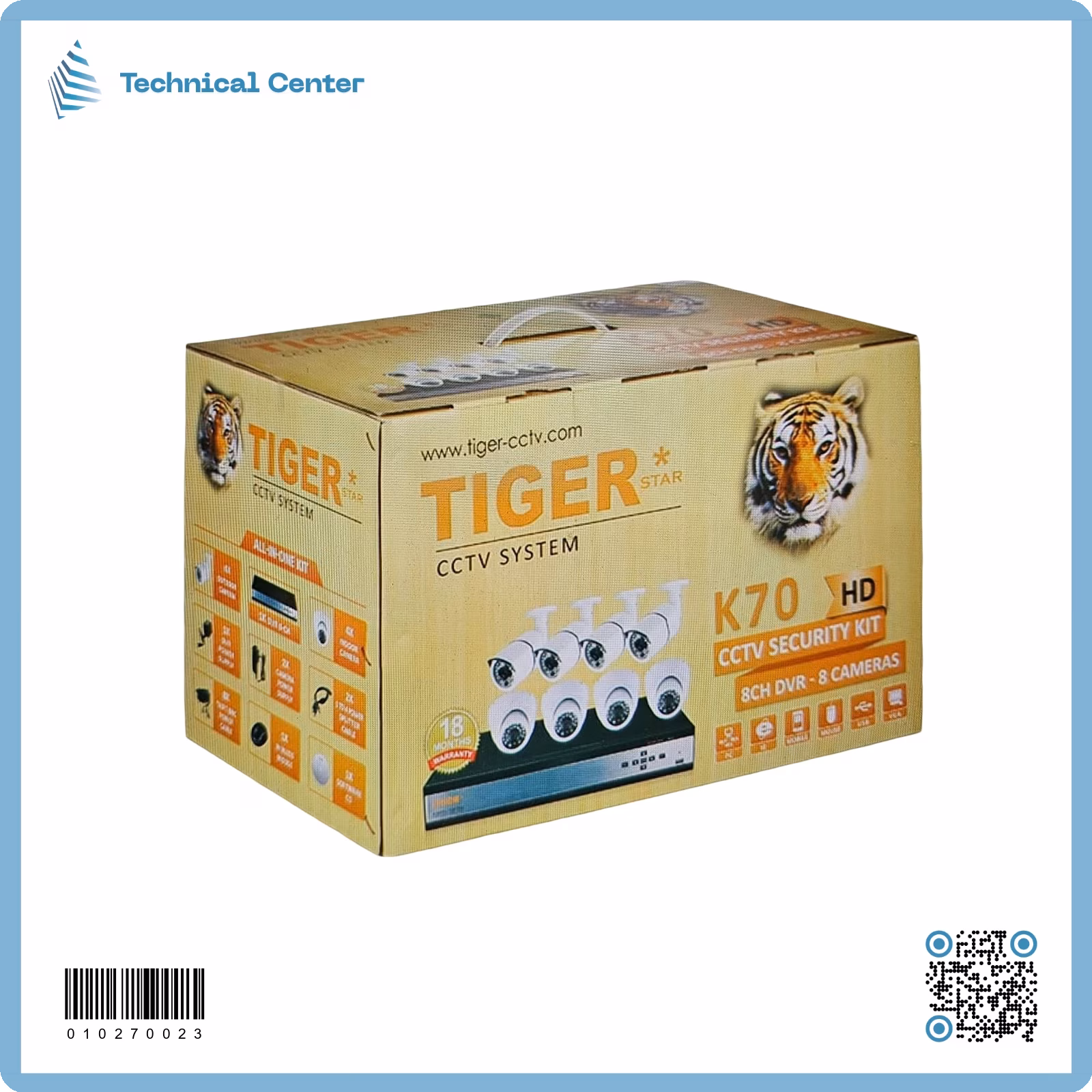 (110W-12V) (cam 8ch Tiger) UPS