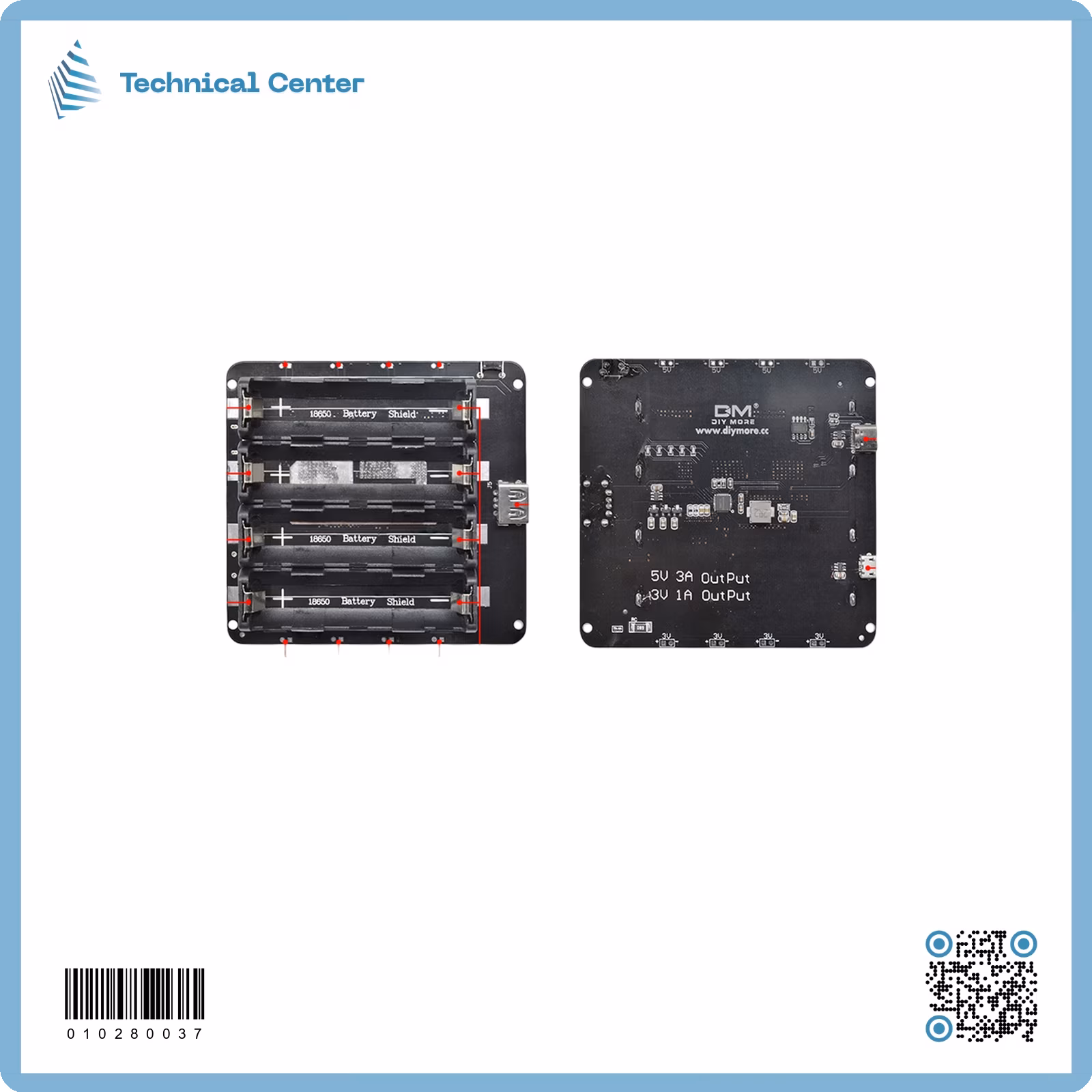 قاعدة شاحنة سفري(18650)(4X3.7V)