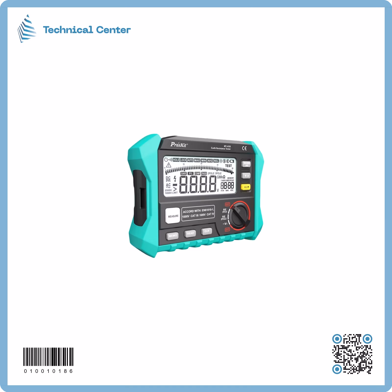 جهاز قياس مقاومة التاريض بروسكت (MT-4105)