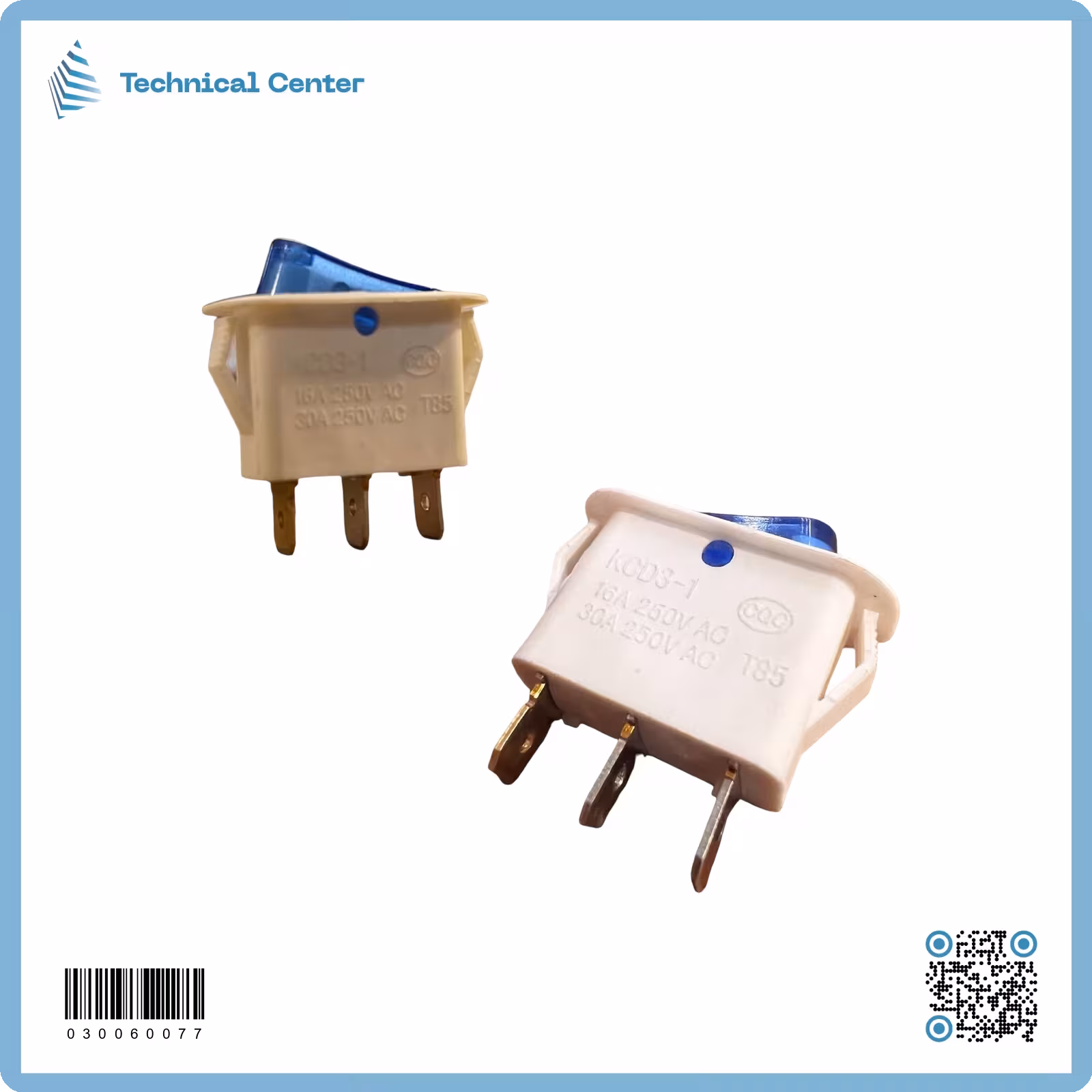 سويج مفرد رفيع ضوئي بيضوي ازرق (16A)(0-1)(3 بن)