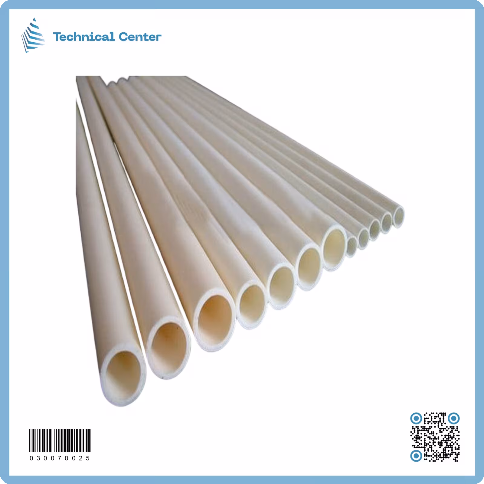 انبوب خزفي(قطرخ=55mm)(قطرد=42mm)(1.5m)