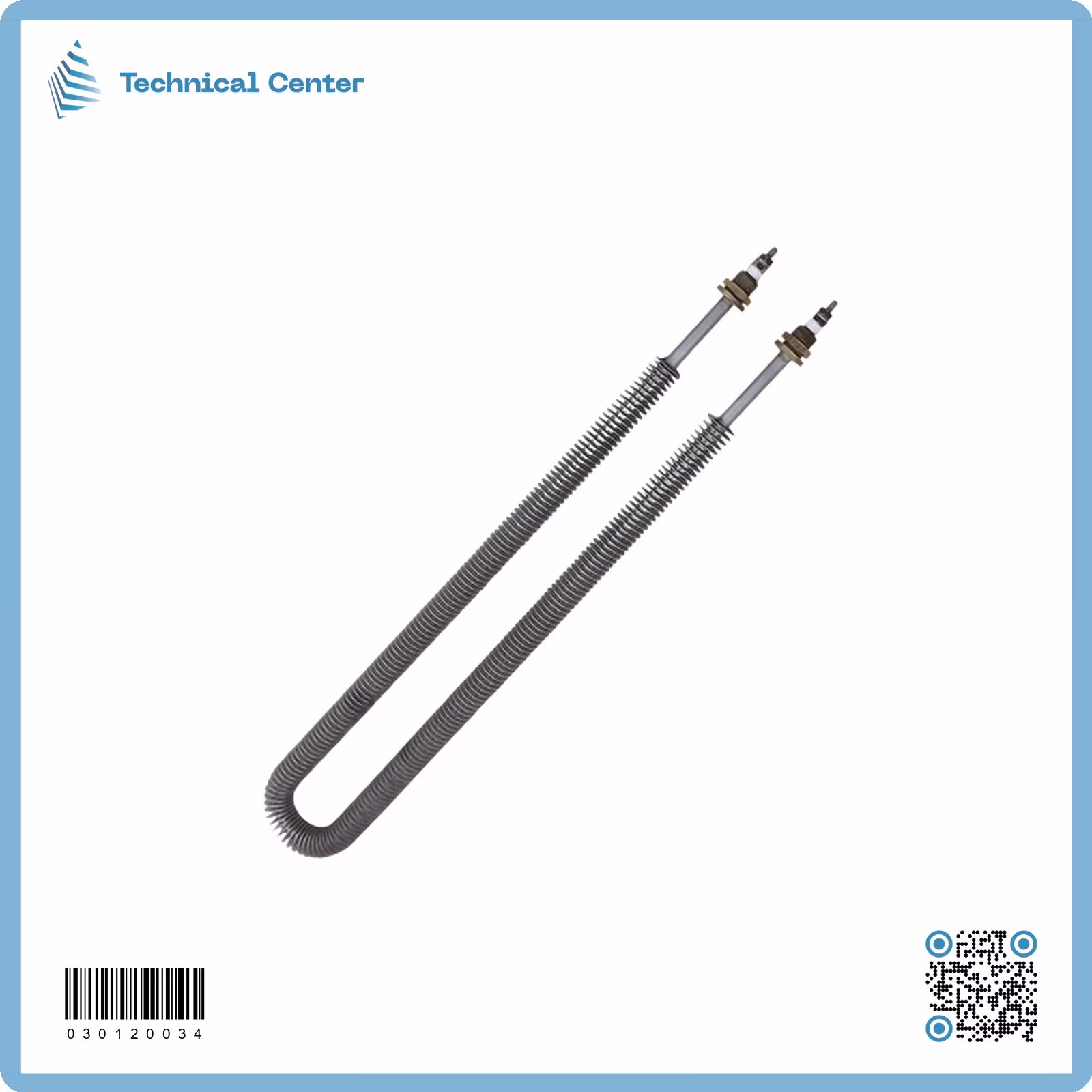 هيتر مزعنف حرف يو (1000W)(220V)(طول-50سم)