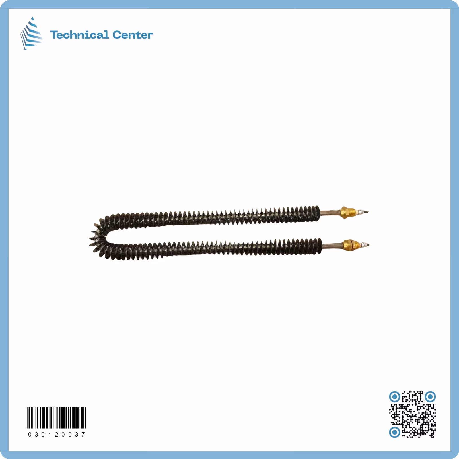 هيتر مزعنف(U)(طول42سم)(220V-1500W)(8mm)