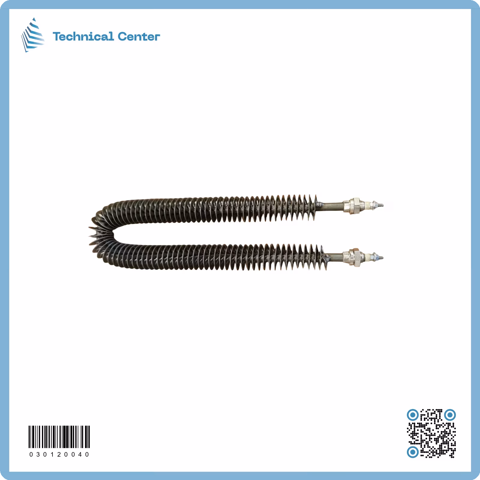 هيتر مزعنف(U)(طول30سم)(220V-1500W)(8mm)