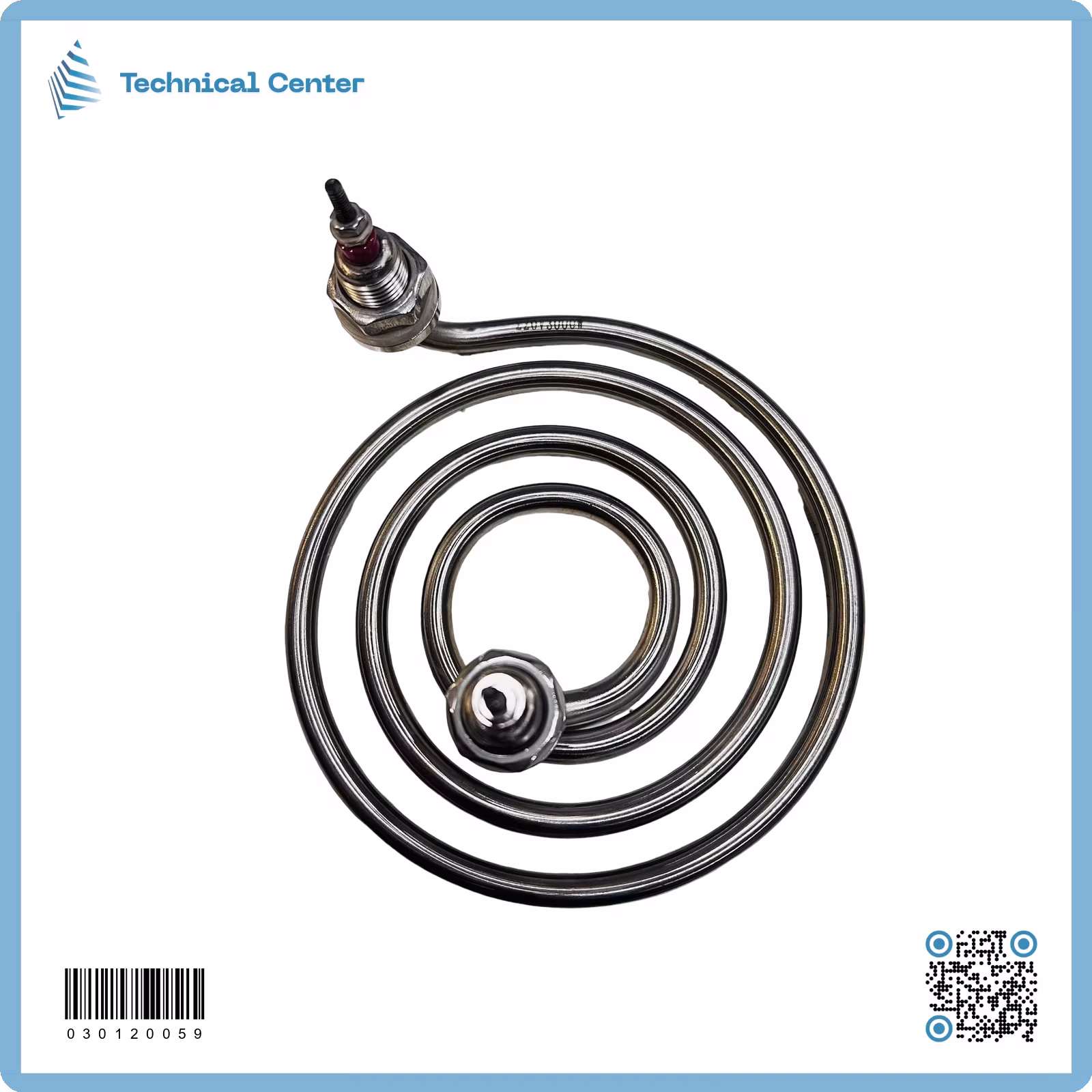هيتر سماور(لولبي افقي)(3000W-220V)  فلنجة عمودية
