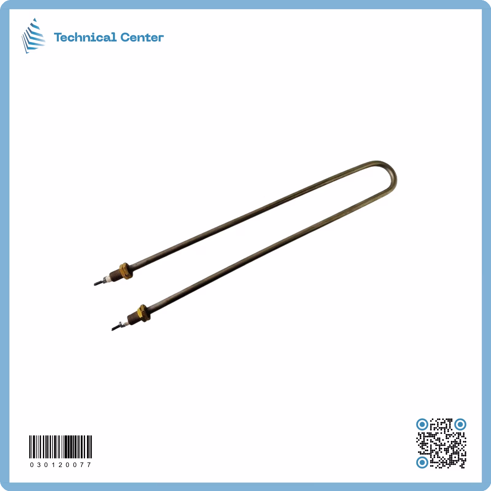 هيتر حرف يو (2000W)(220V)(طول-50سم) (8.5mm)