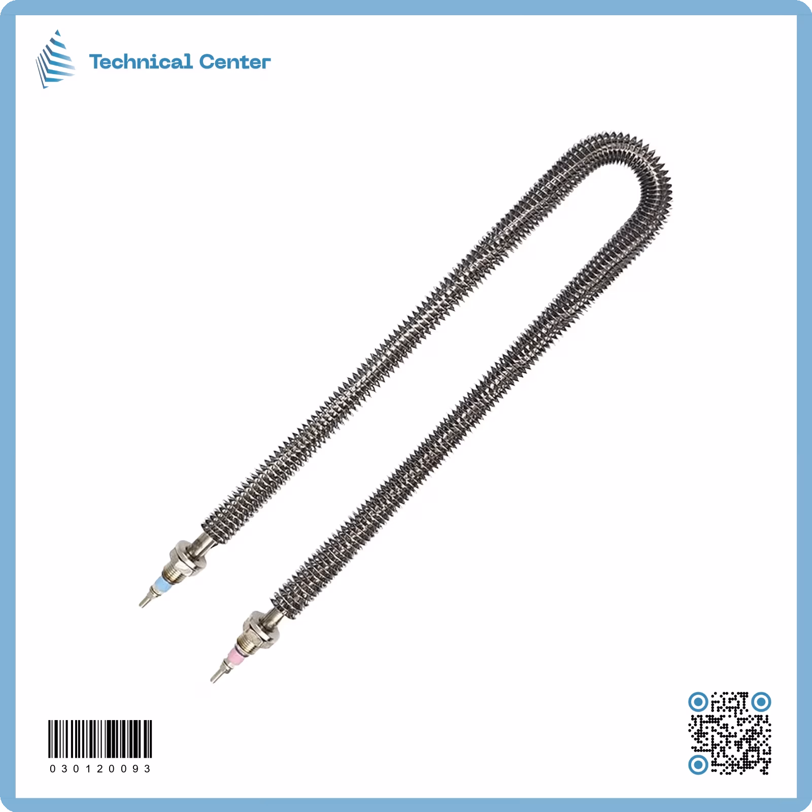 هيتر مزعنف(U)(طول100سم)(220V-6000W)(14.0mm)