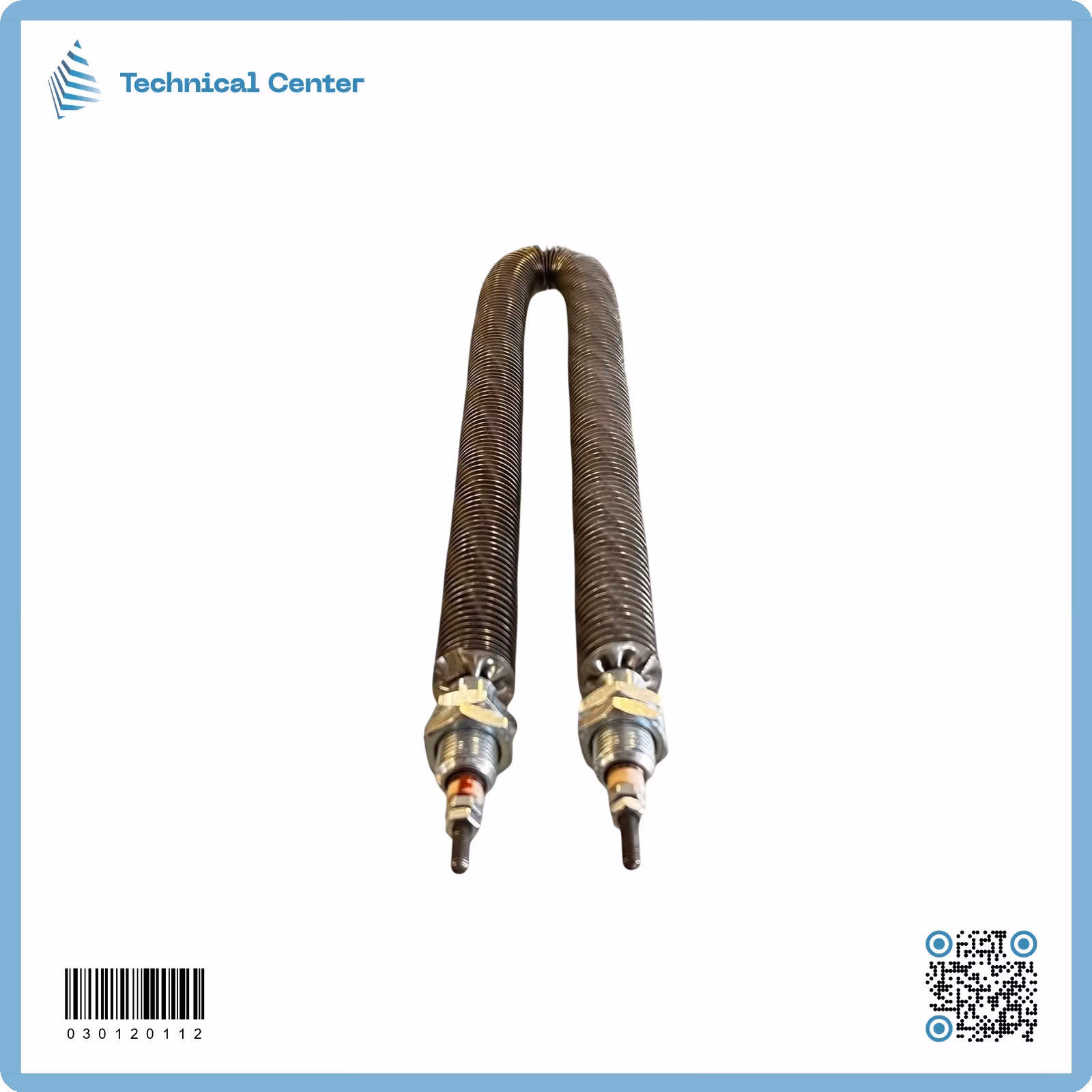 هيتر مزعنف(U)(طول30سم)(220V-600W)(8mm)