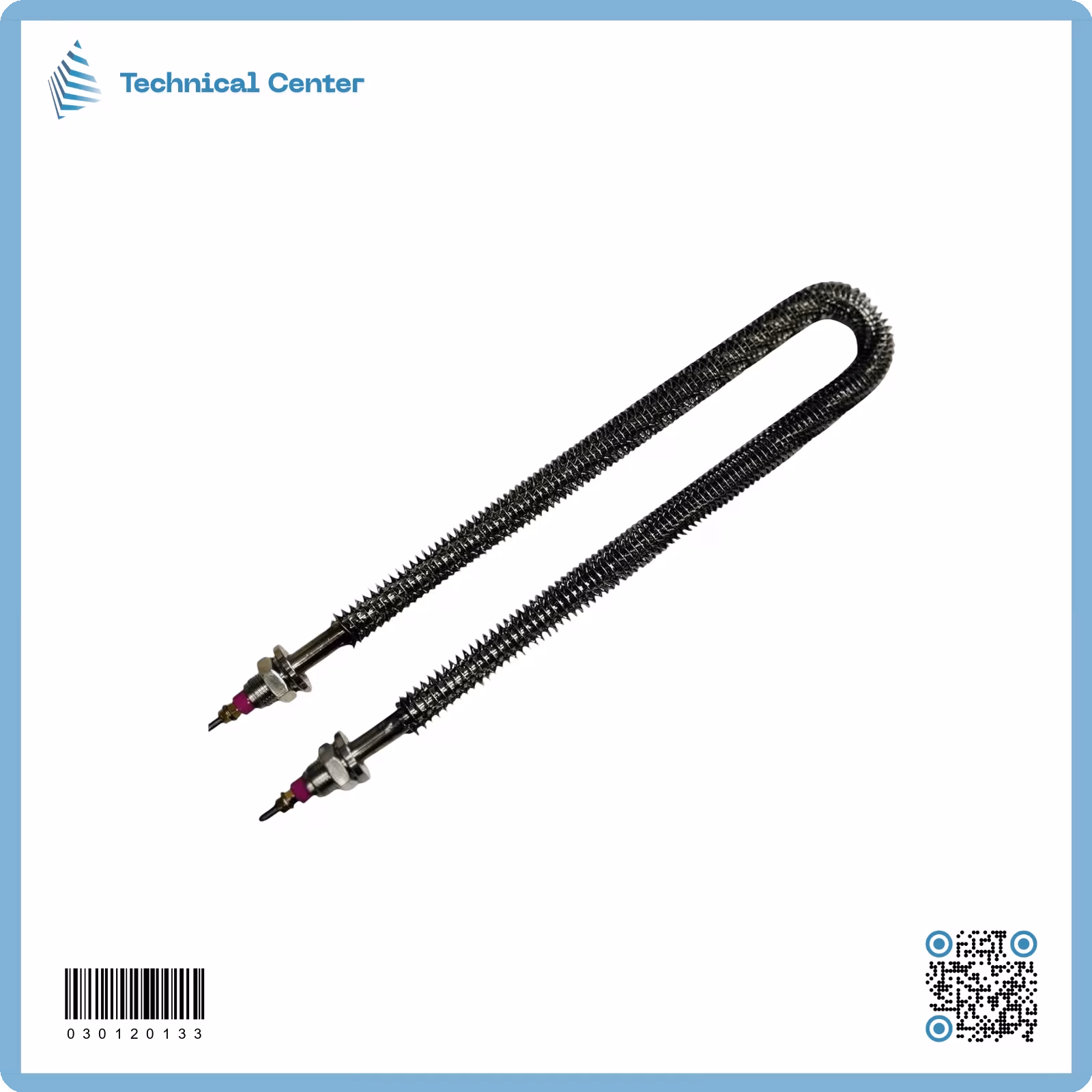 هيتر مزعنف(U)(طول40سم)(220V-2000W)(12mm)