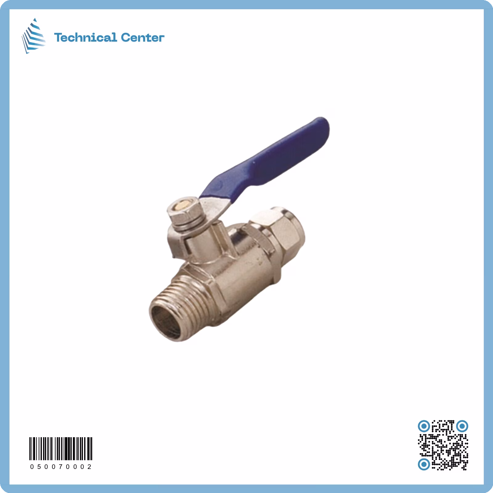 حنفية براص يدة زرقاء