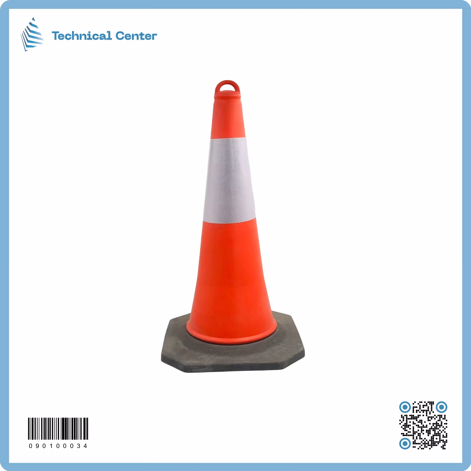 مخروط مرور1 متر مع حلقة