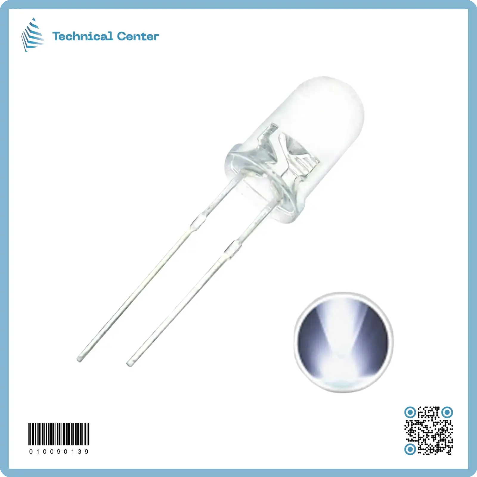 لد ضوئي ليزري أبيض (5mm)