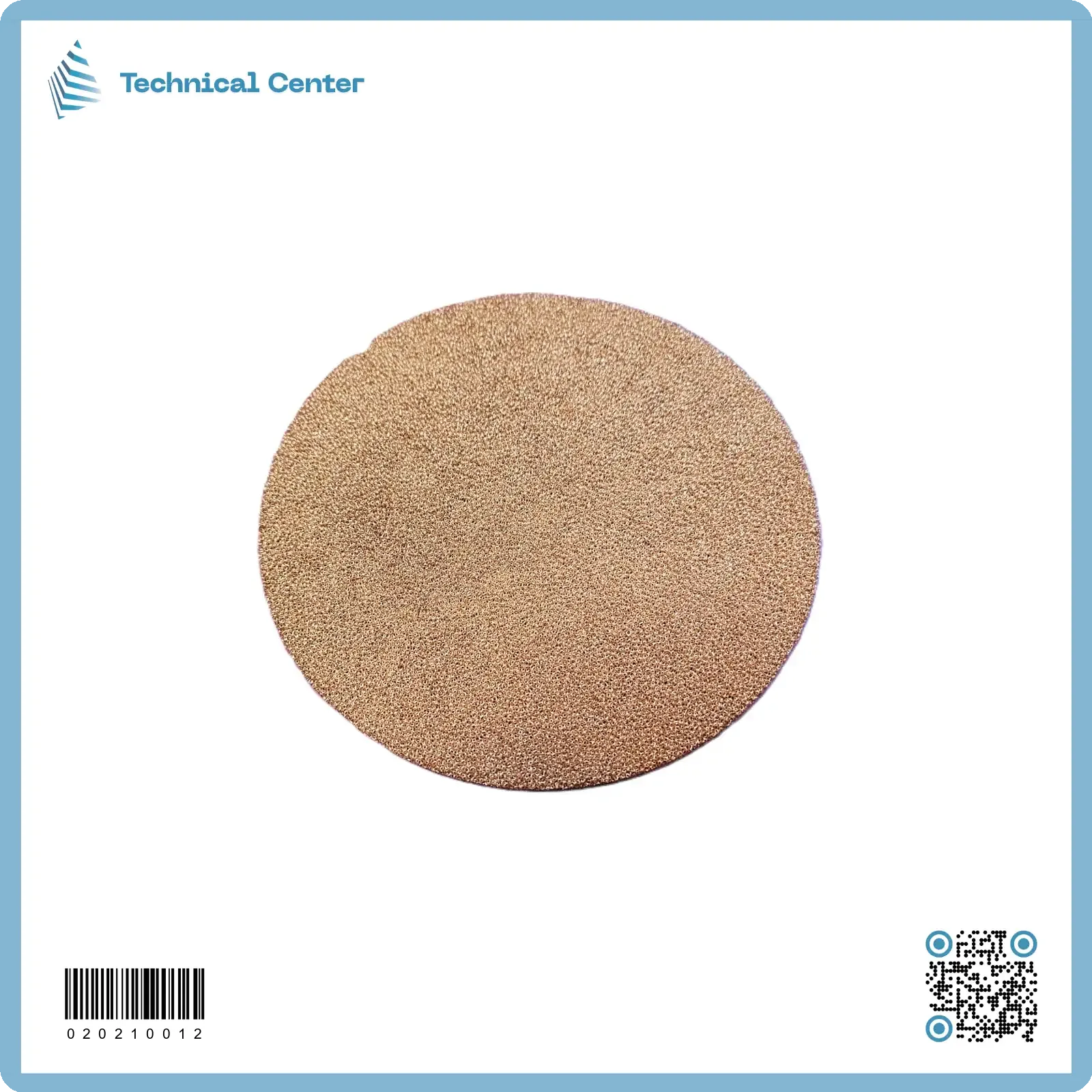 فوم نحاسي دائري(porosity:95%) (210X6)mm