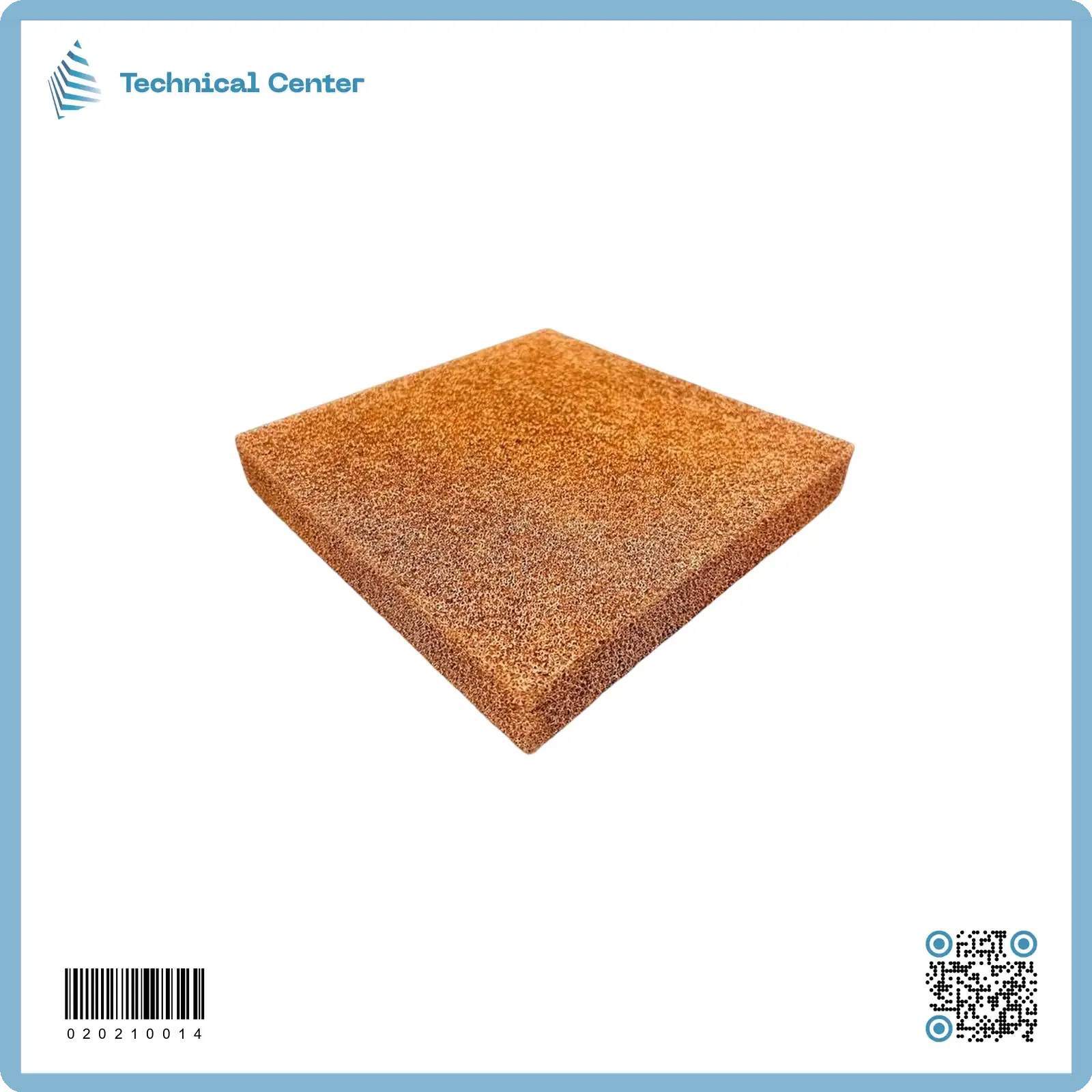 فوم نحاسي(porosity:90%) (200X200X30)mm