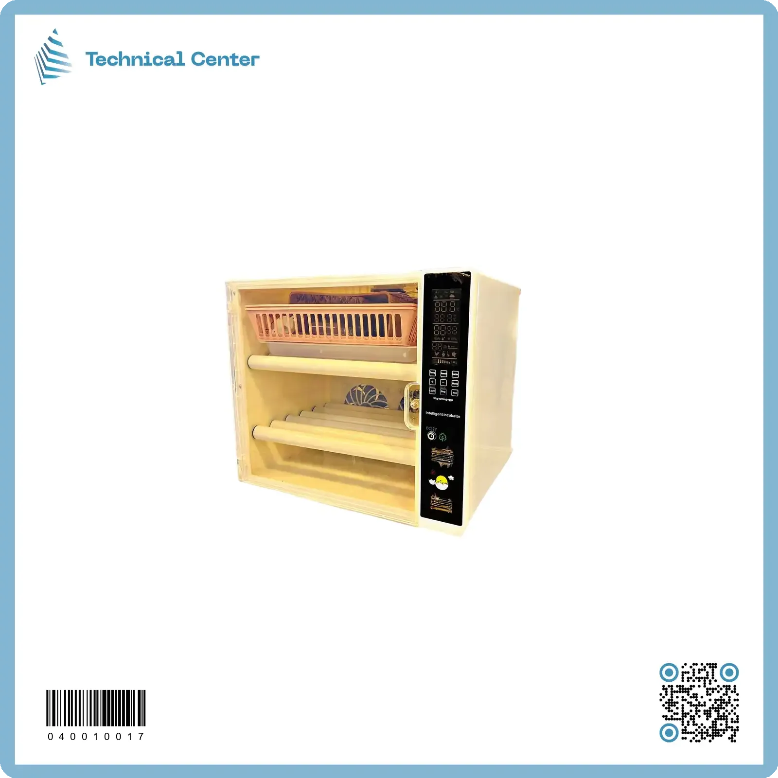 مفقسة (220V-12V) (60)بيضة (صيني)
(مسيطر رطوبة وحرارة وتقليب) اوفن