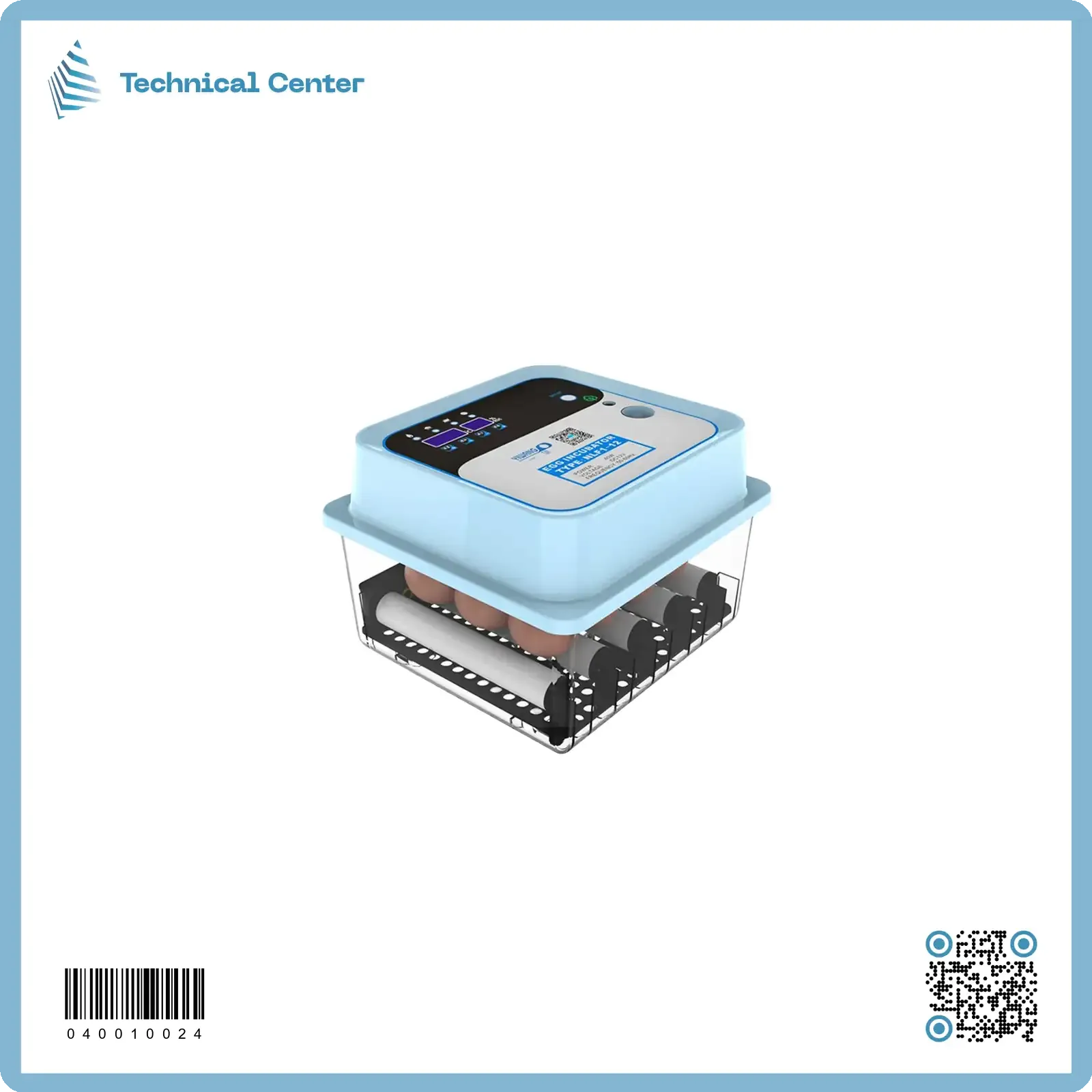 مفقسة (220V-12V) (12)بيضة (صيني)
(مسيطر حرارة وتقليب)