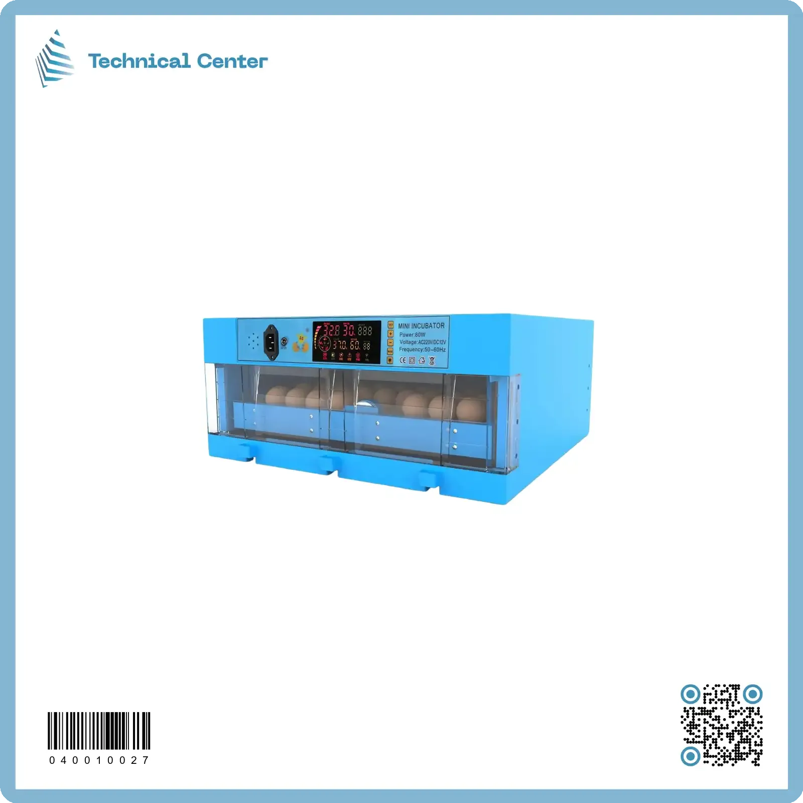 مفقسة (220V-12V) (64)بيضة (صيني)
(مسيطر رطوبة وحرارة وتقليب)زرقاء-خضراء(wifi)