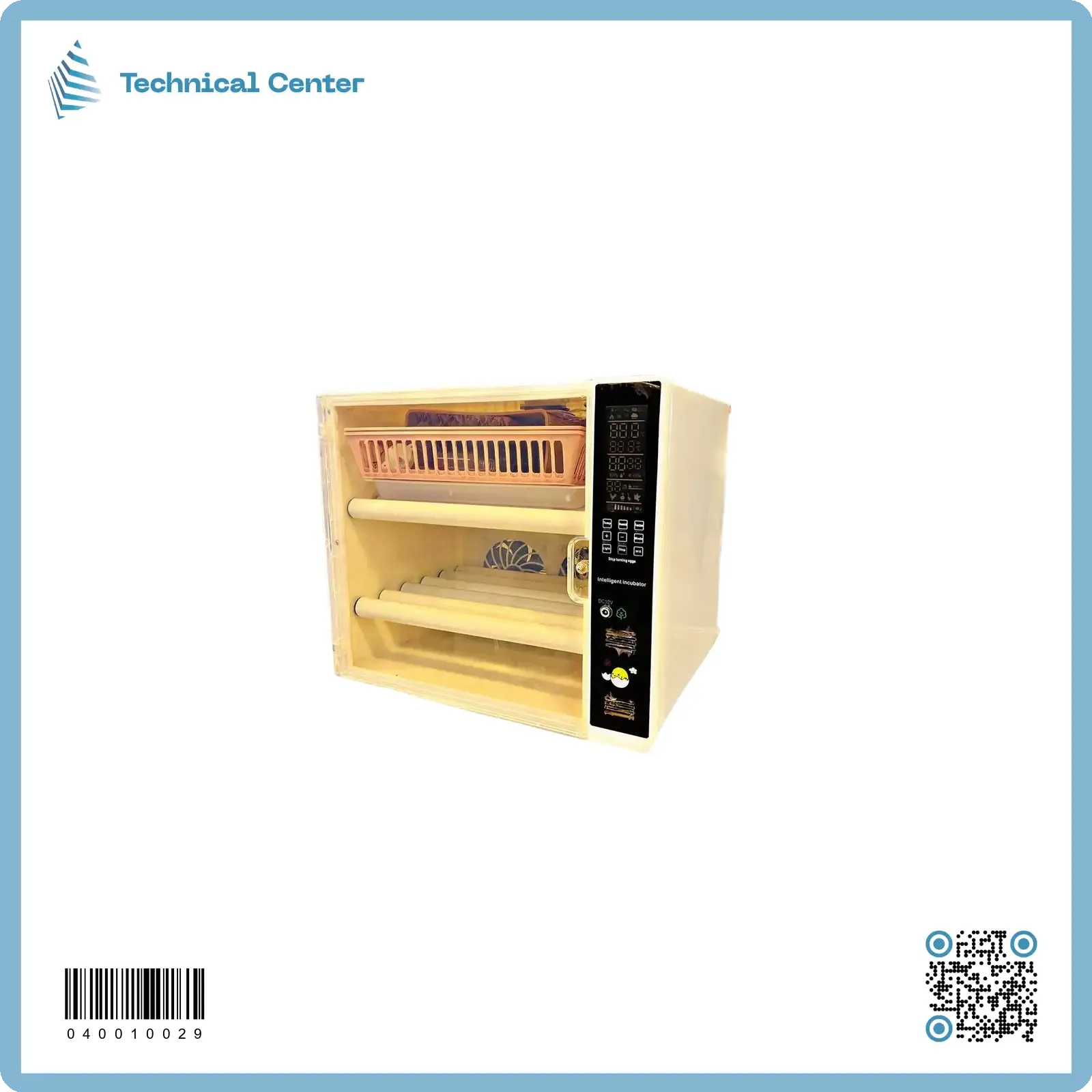 مفقسة (220V-12V) (60)بيضة (صيني)
(مسيطر رطوبة وحرارة وتقليب) اوفن (wifi)