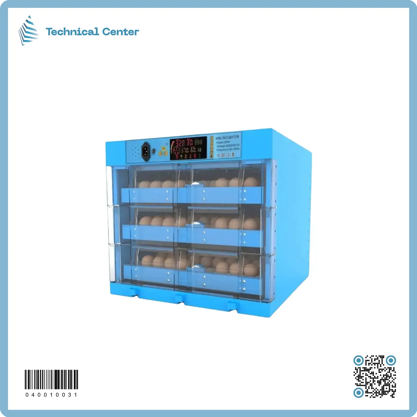 مفقسة (220V-12V) (192)بيضة (صيني)
(مسيطر رطوبة وحرارة وتقليب)(wifi)