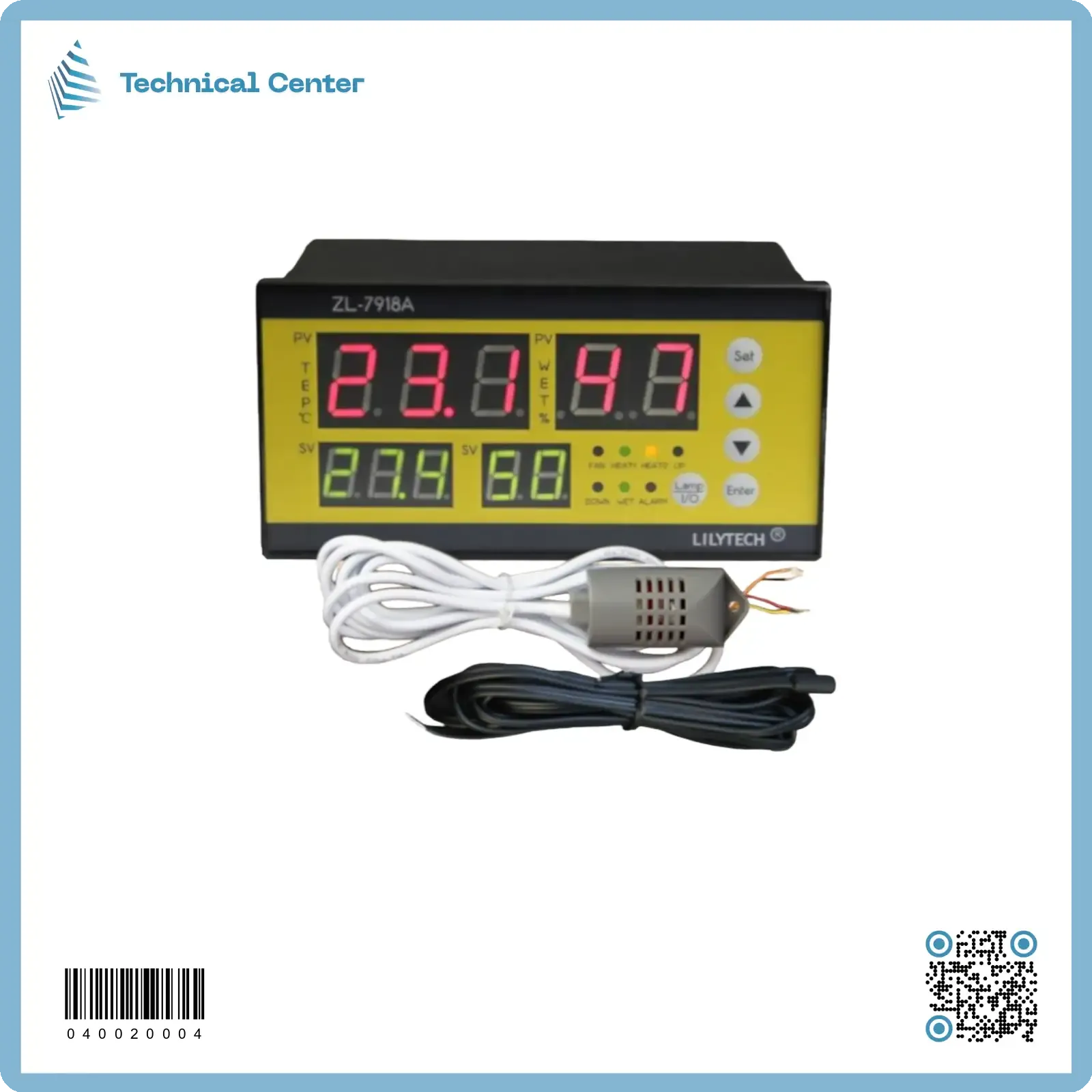 ثرموستات حرارة ورطوبة وتقليب(220V)(ZL-7918A) اصفر