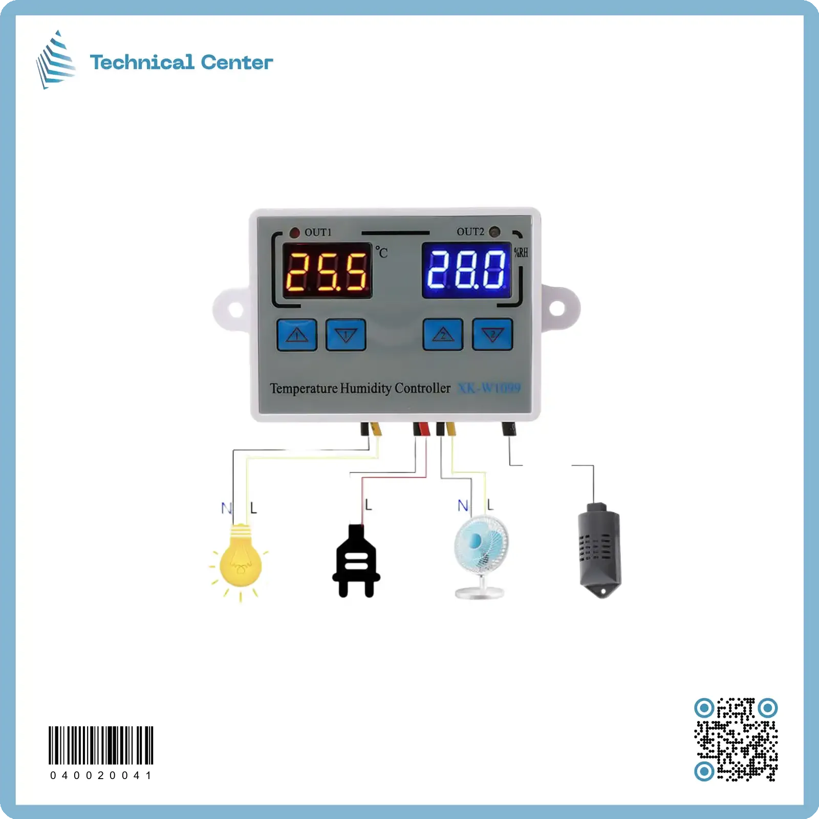 ثرموستات حرارة ورطوبة(XK-W1099) (220V)