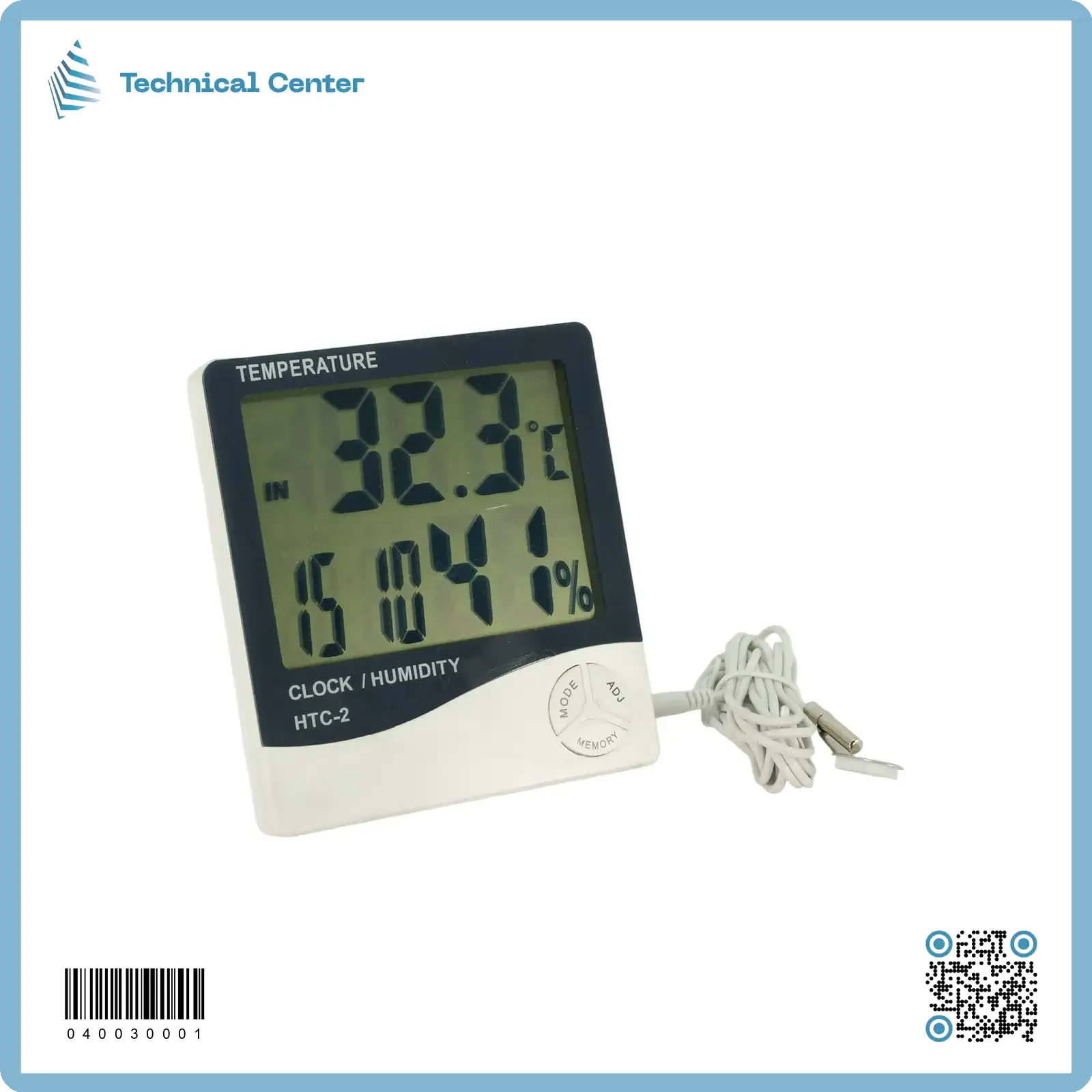 مقياس حرارة ورطوبة سنسر شاشة mm(90X100)(سنسر حرارة)