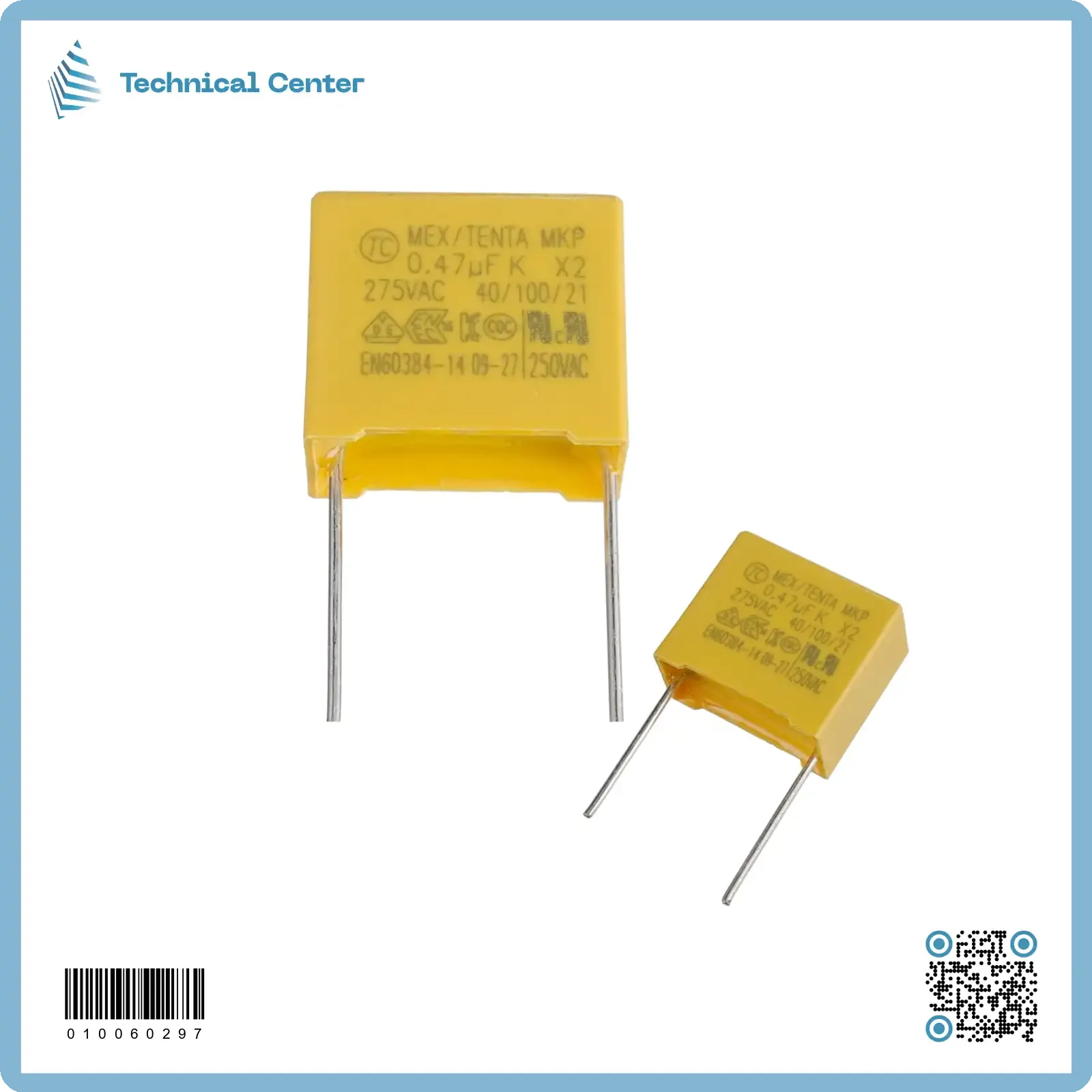 متسعة  (0.47µf-200V) اصفر