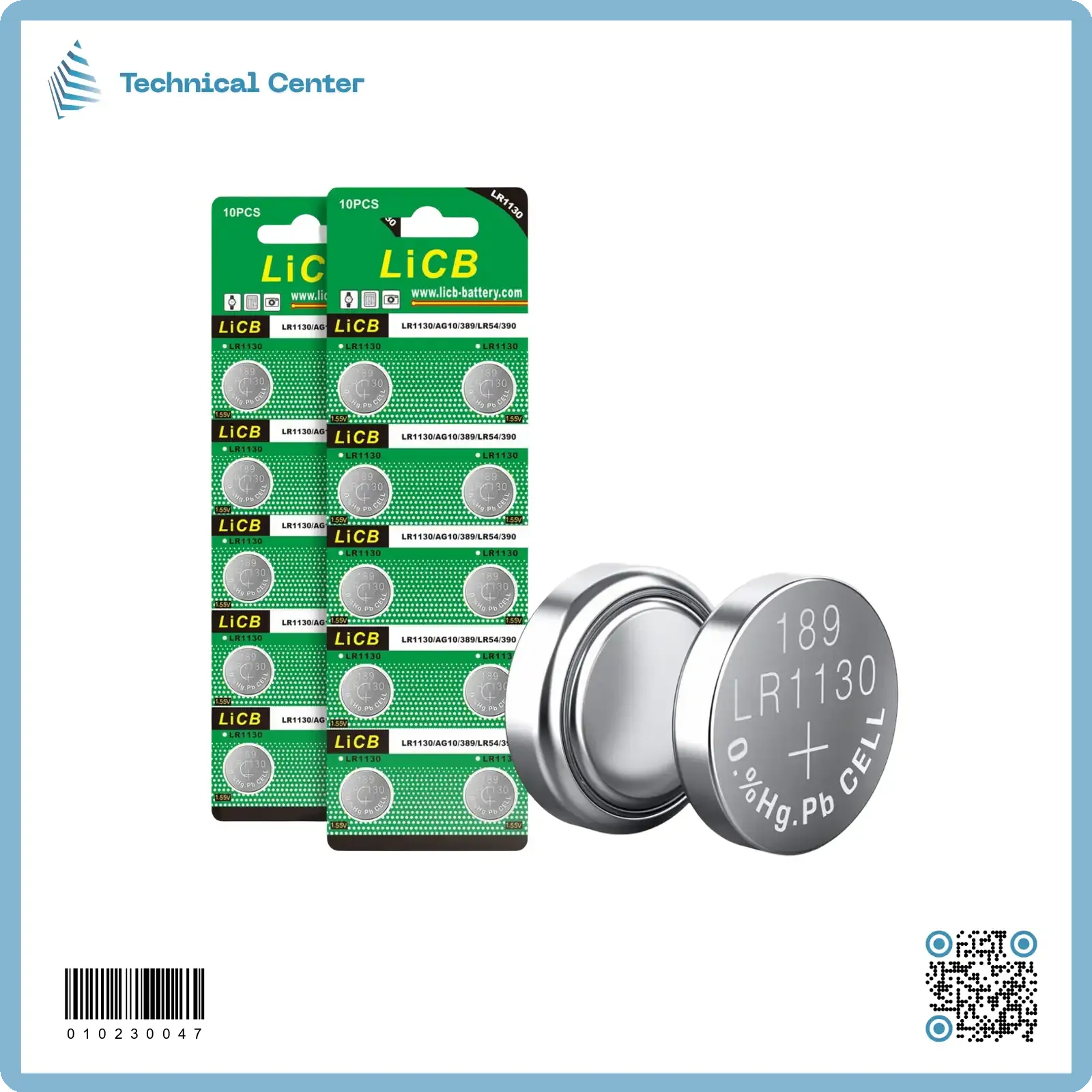 (قطعة) (LR1130 -1.5V) بطارية قرصية