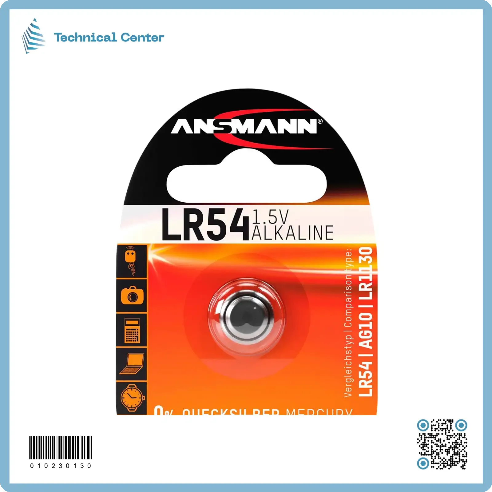 (قطعة) (LR54 -1.5V) بطارية قرصية