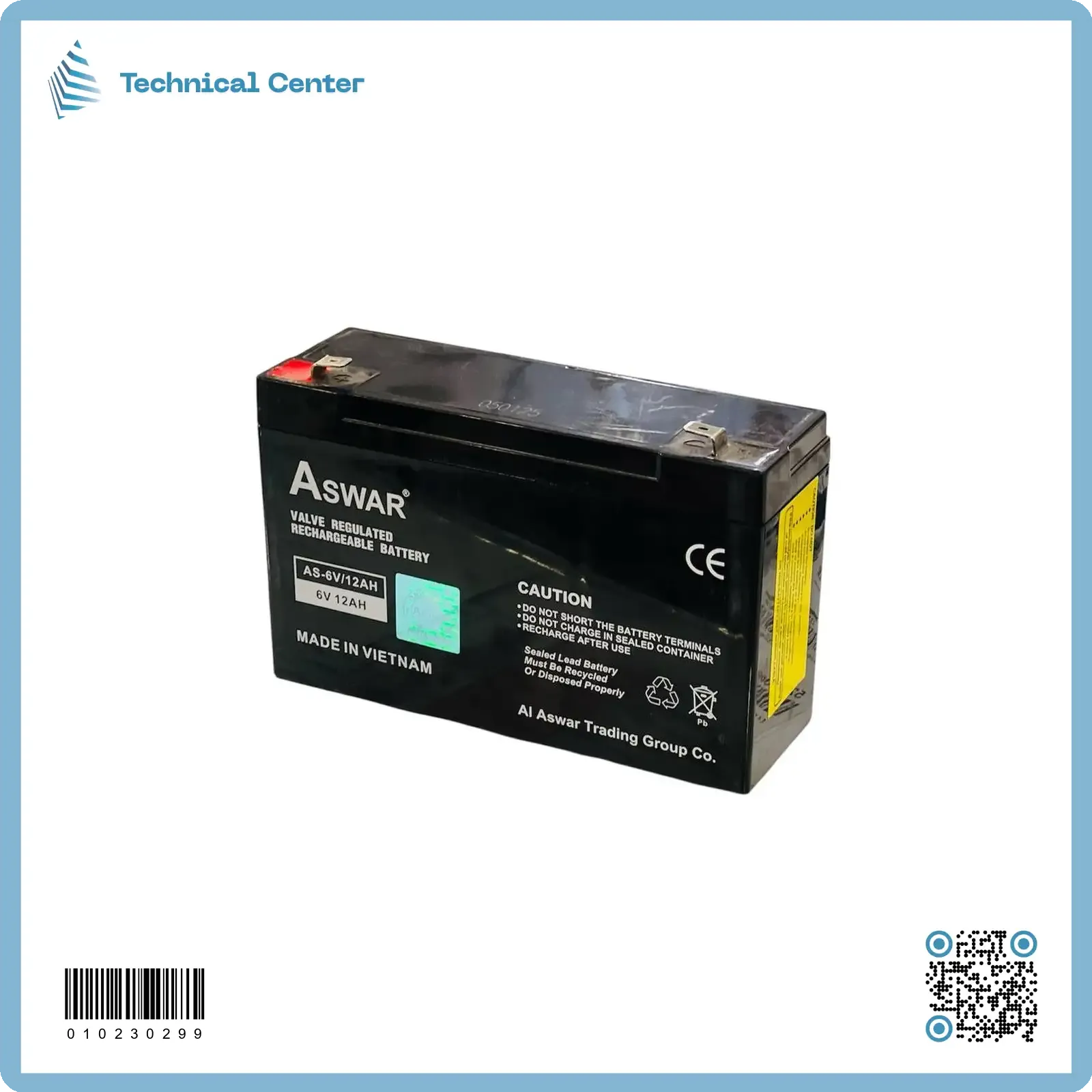 بطارية  (6V-12A)  (ASWAR)