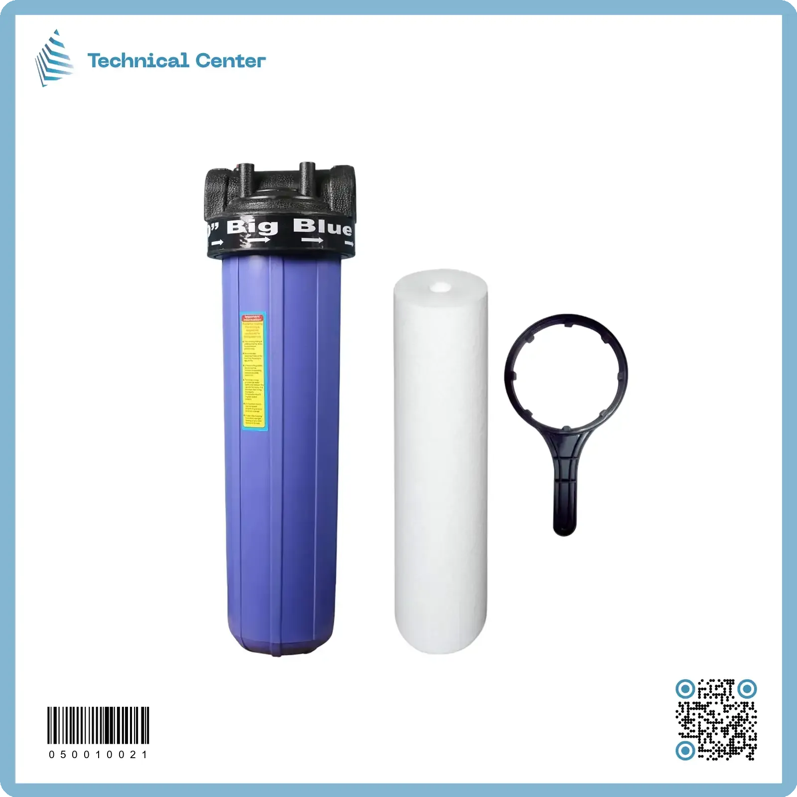 فلتر احادي جامبو 50 سم ازرق