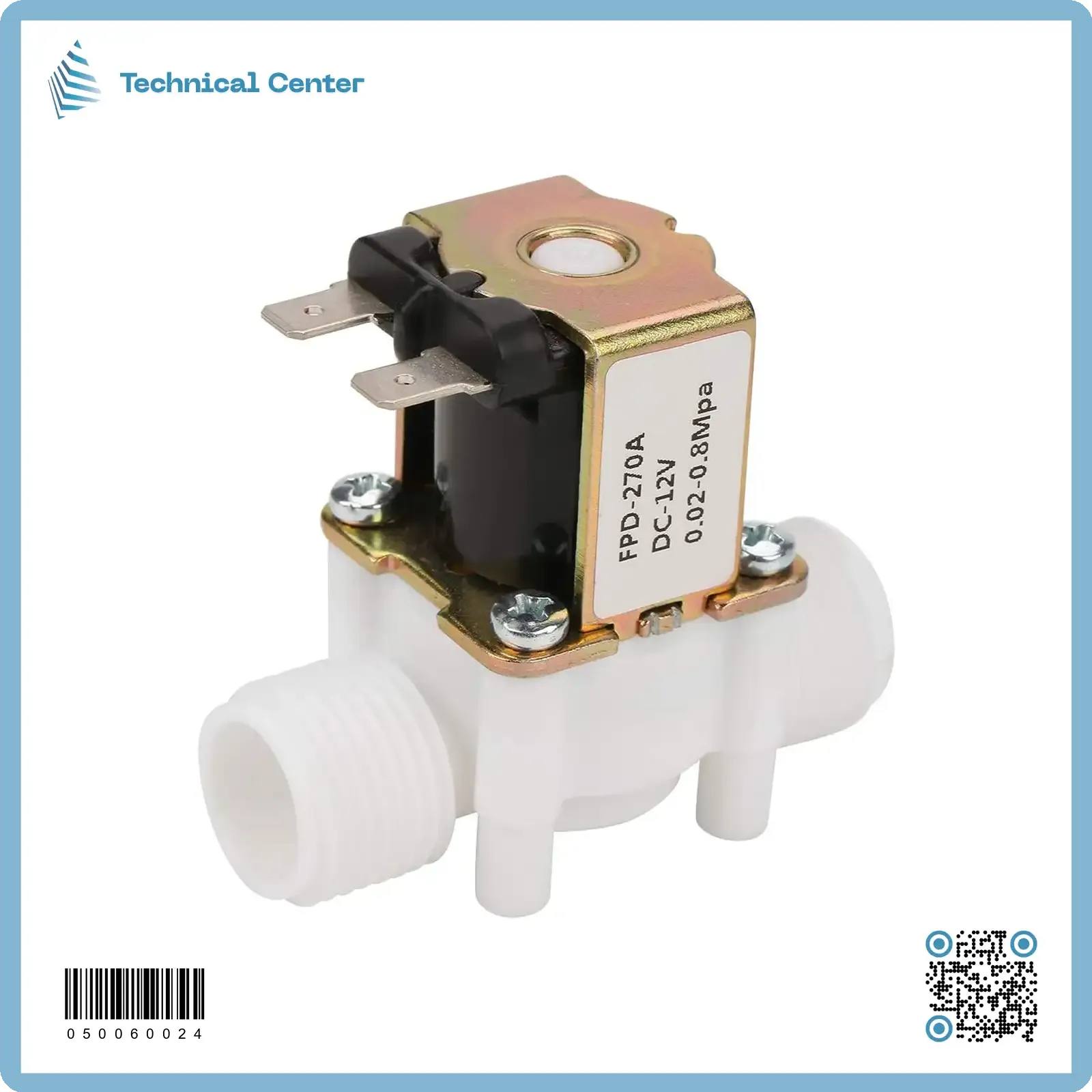 جك فالف اسود (12V)(0.02-0.8 mpa)
