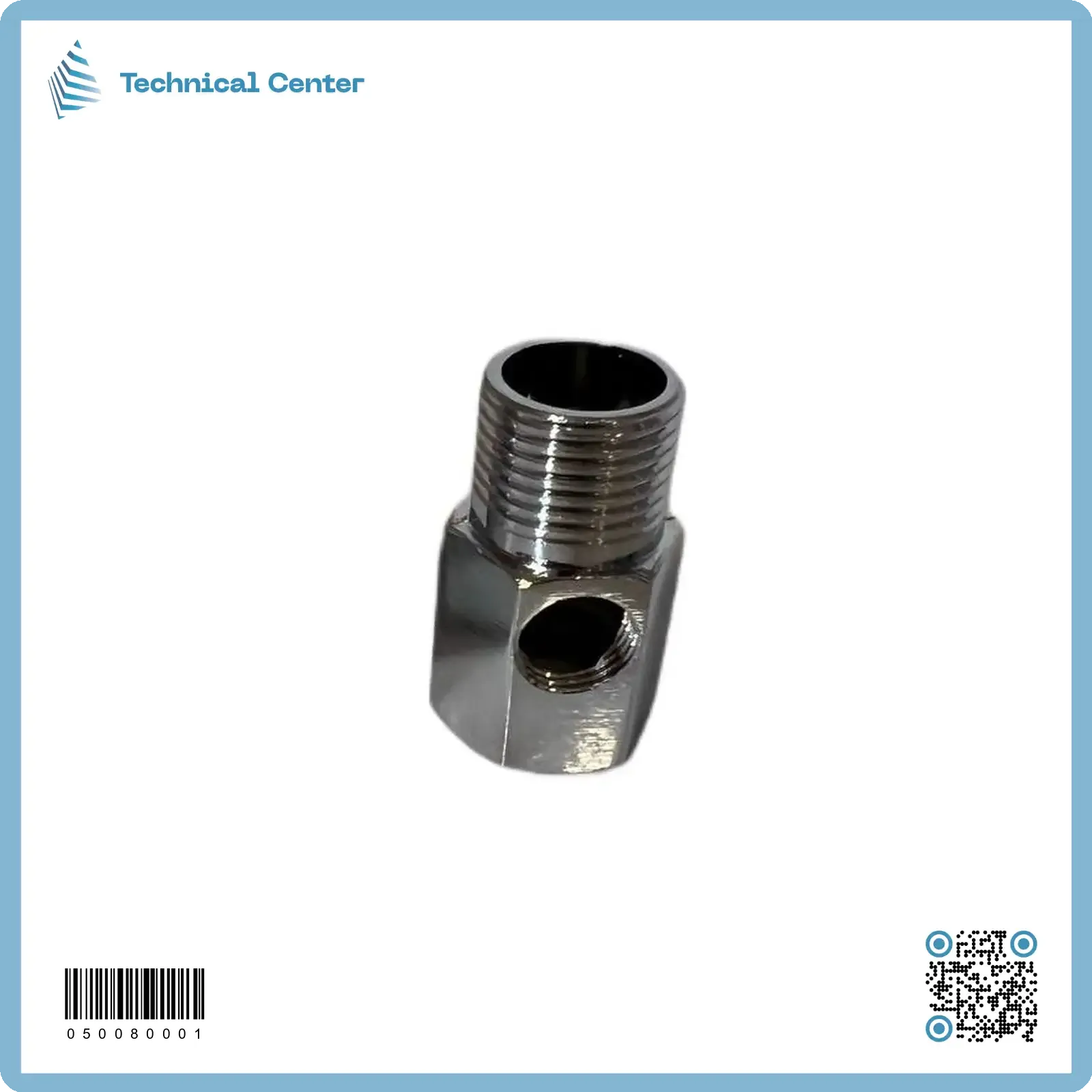 تحويلة دخول ستيل (1/2 انج)(ثقب)