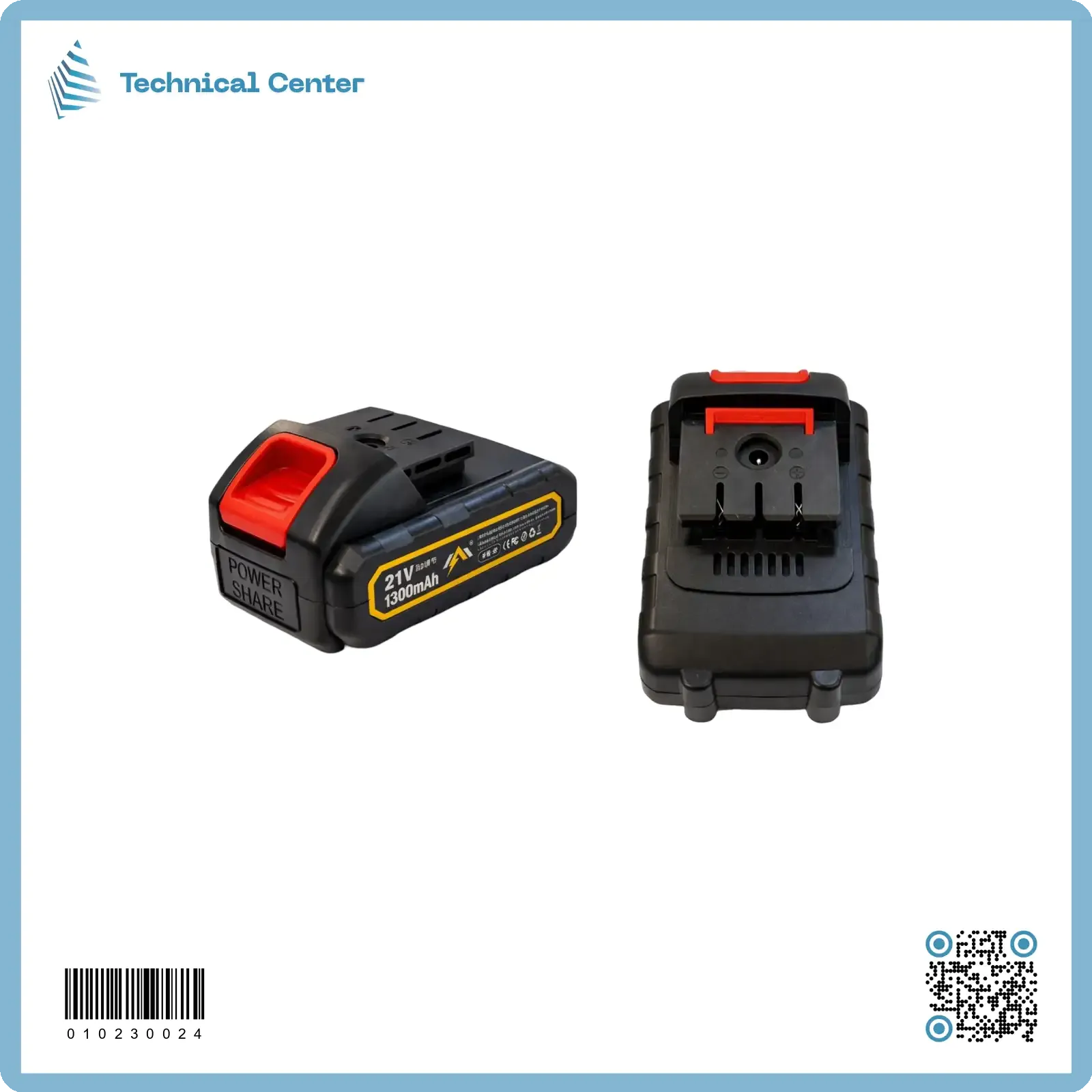 بطارية شحن دريل 2 شرح فيشة (NO.18)(21V-1300mAh)