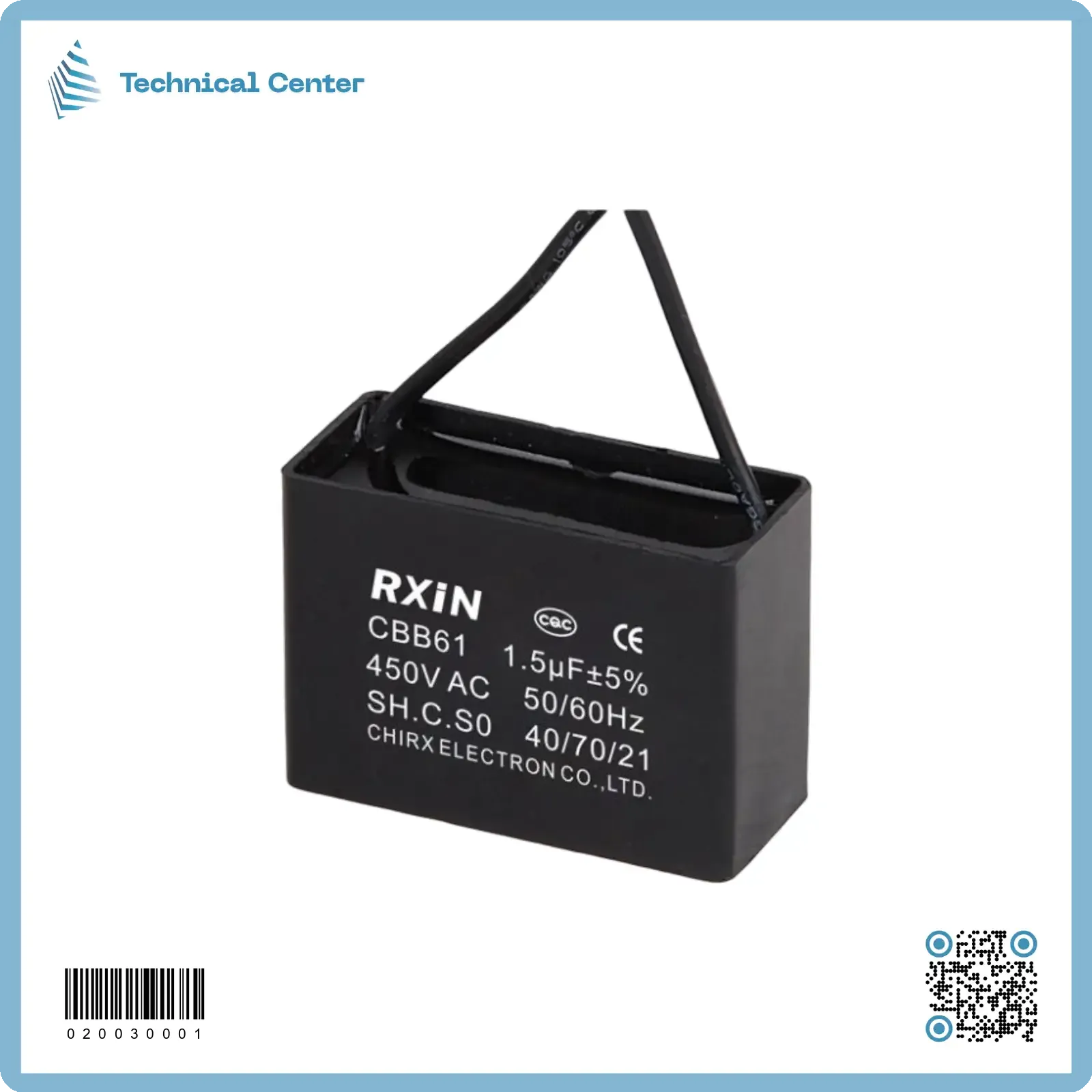 (1.5 µf-450V)متسعة مربعة واير