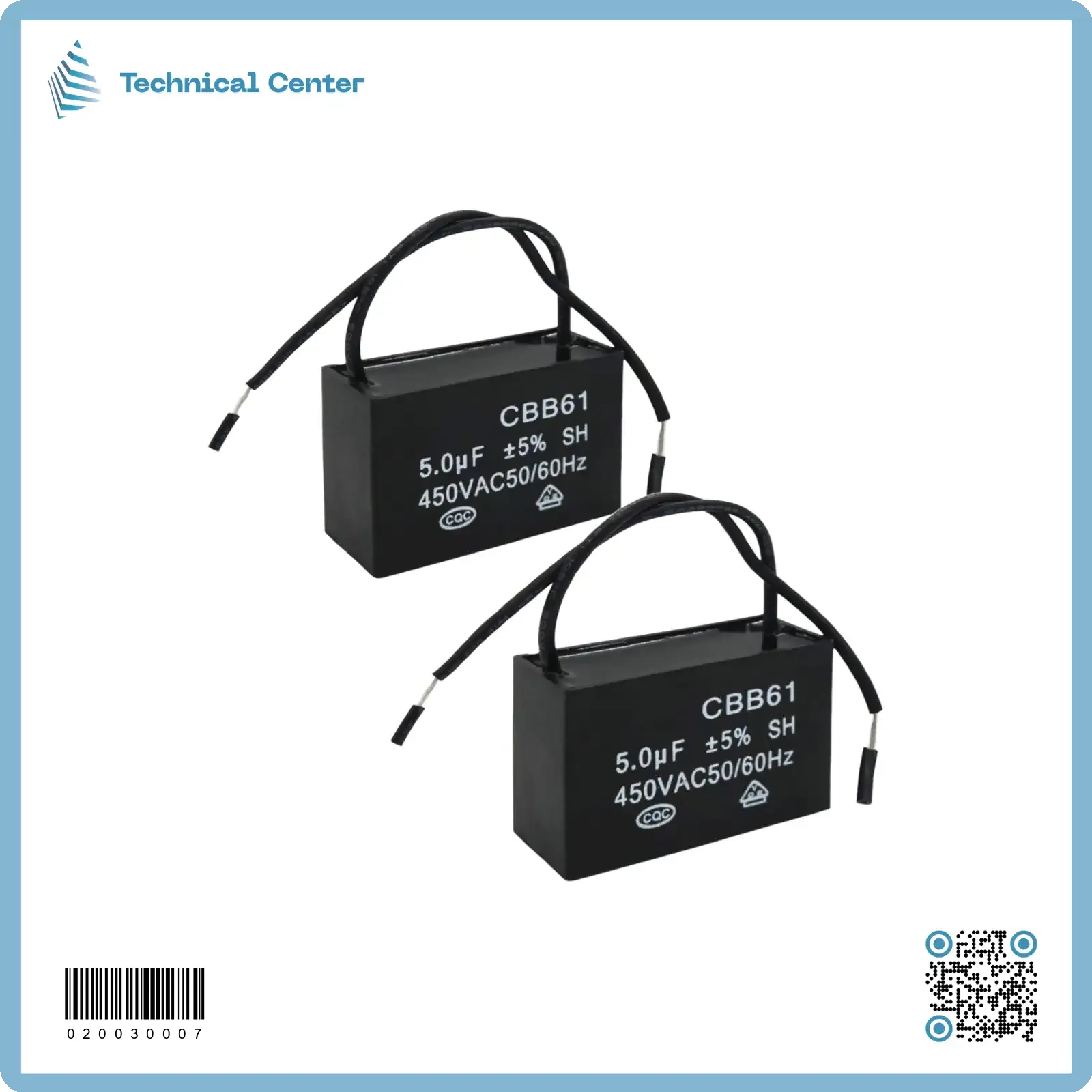 (5 µf-450V)متسعة مربعة واير