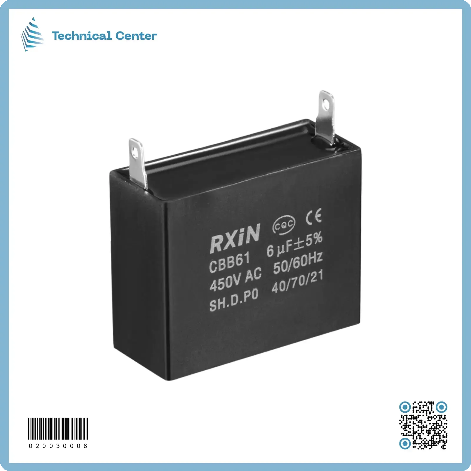 (6 µf-450V)متسعة مربعة كلبس