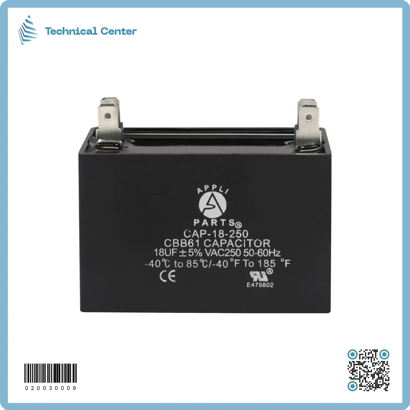 (18 µf-450V)متسعة مربعة كلبس