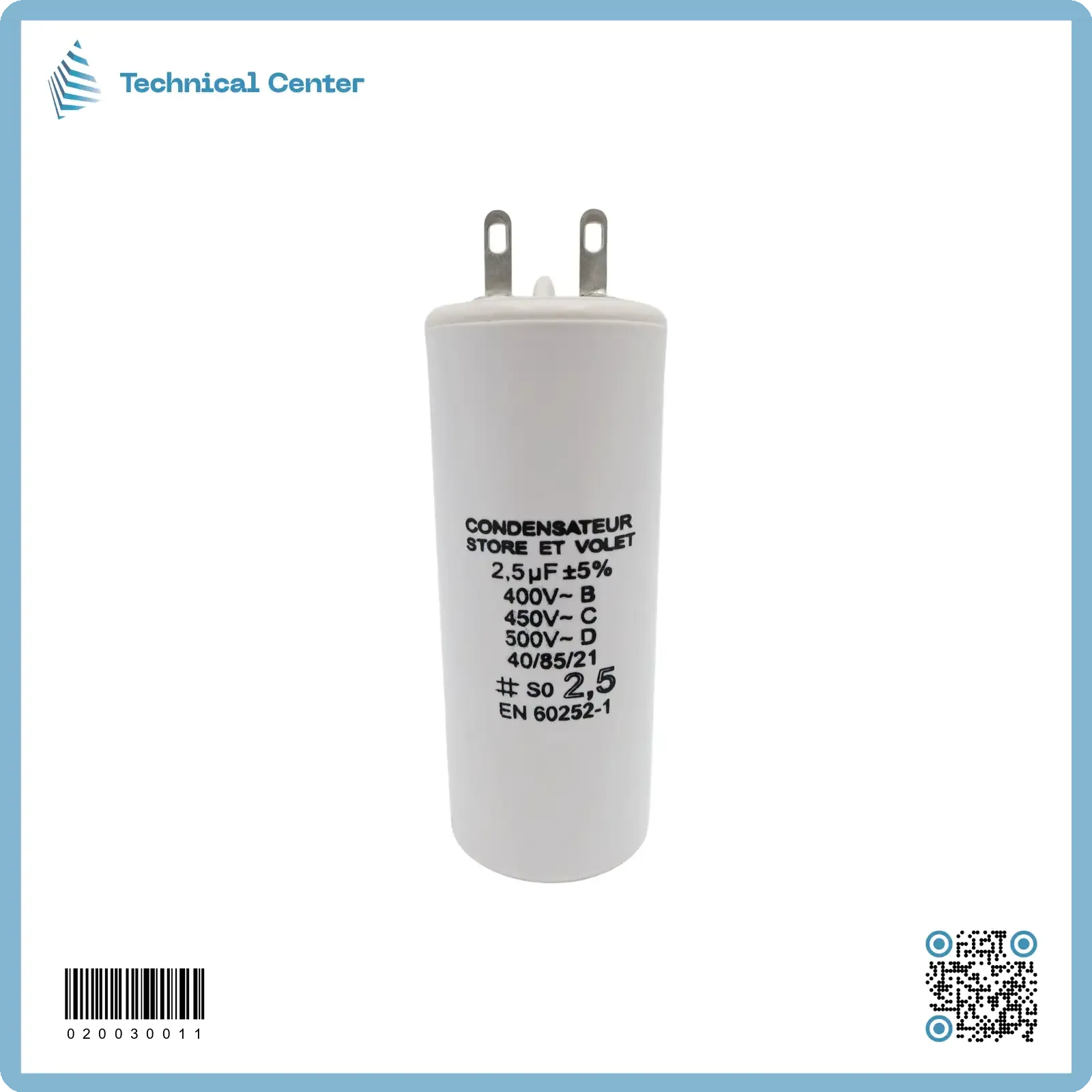 (2.5 µf-450V)متسعة تشغيل كلبس