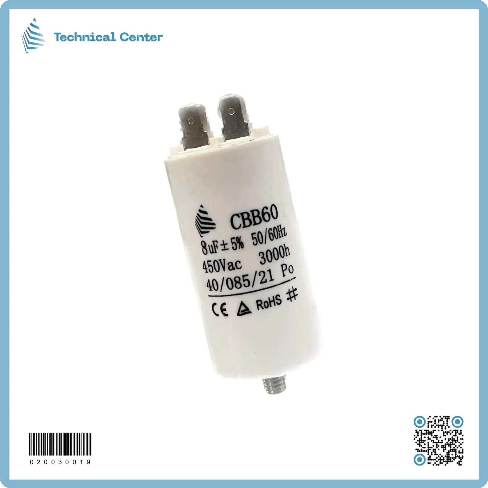 (8 µf-450V)متسعة تشغيل كلبس+برغي