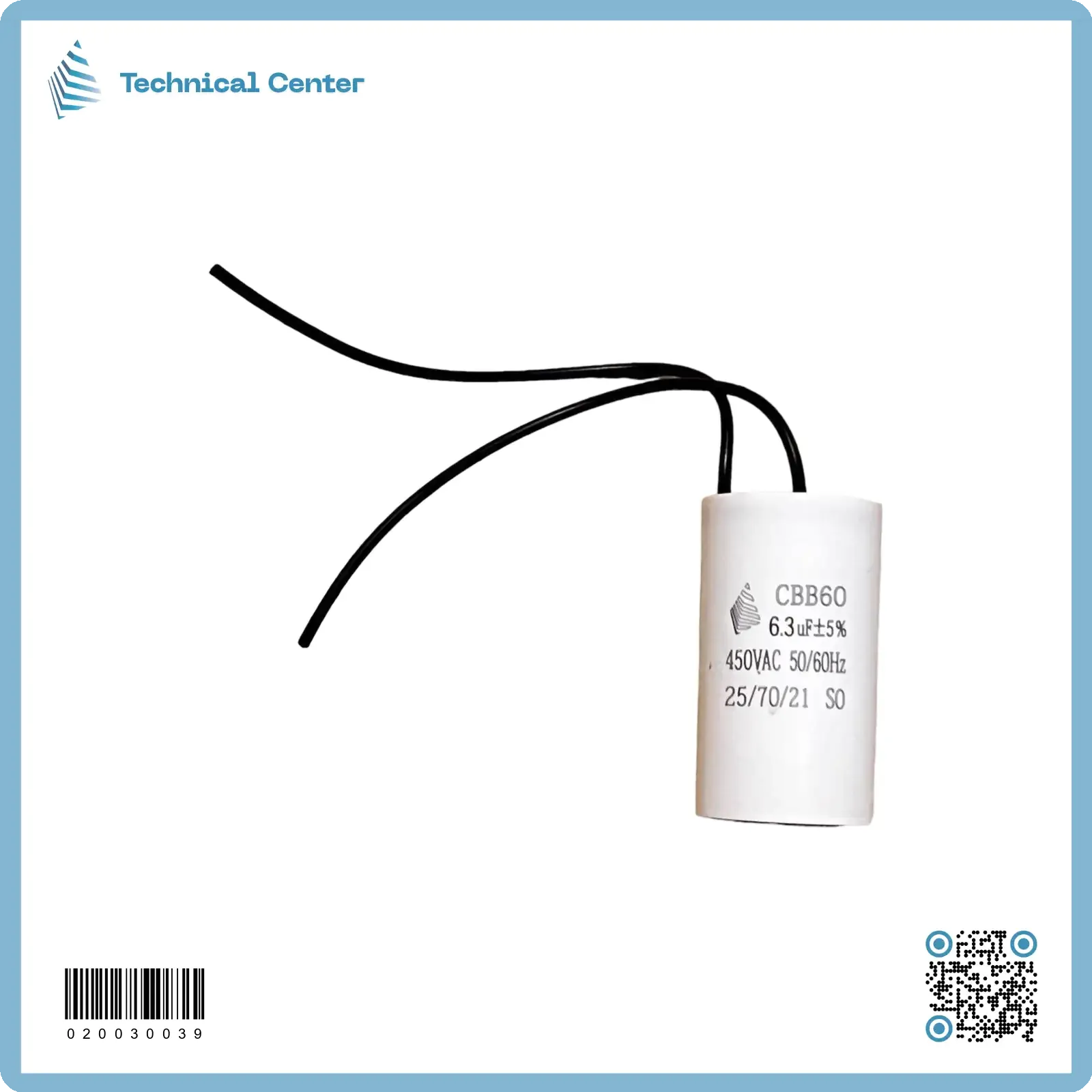 (6.3 µf-450V)متسعة تشغيل واير