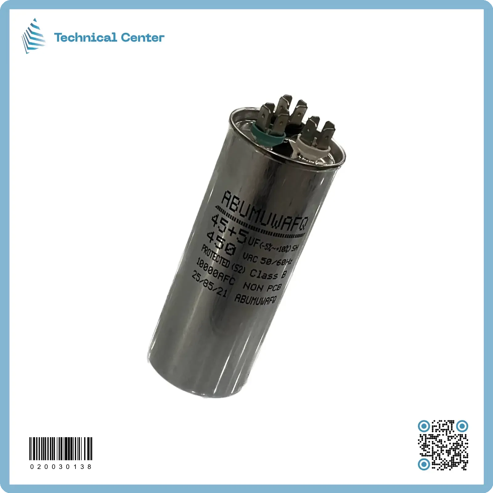 (45+5) µf (450V)متسعة زيتية 3 اقطاب