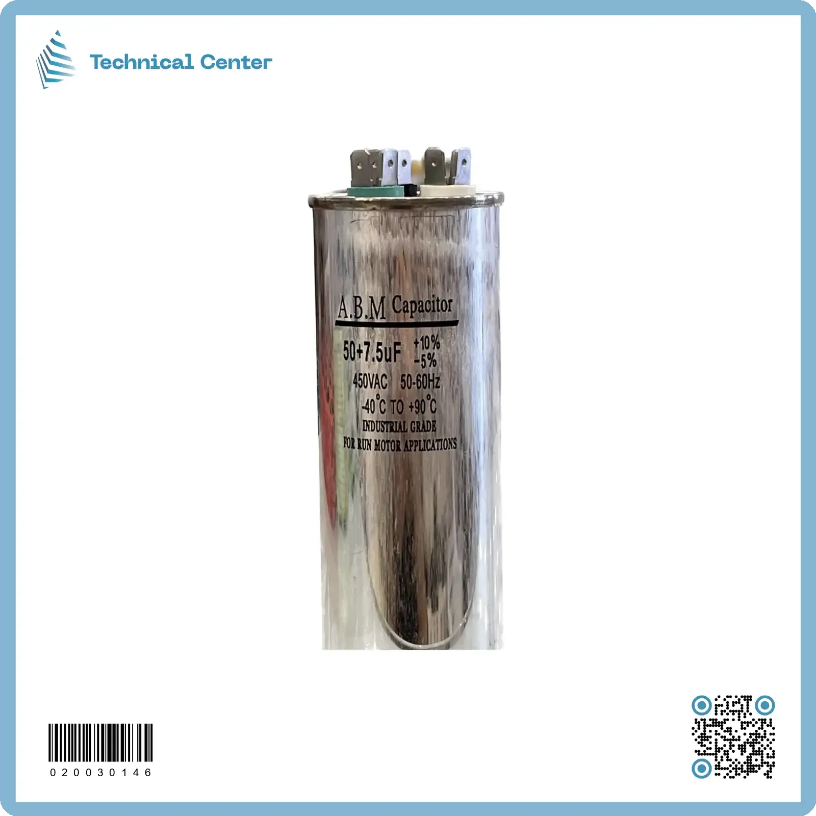 (50+7.5) µf (450V)متسعة زيتية 3 اقطاب