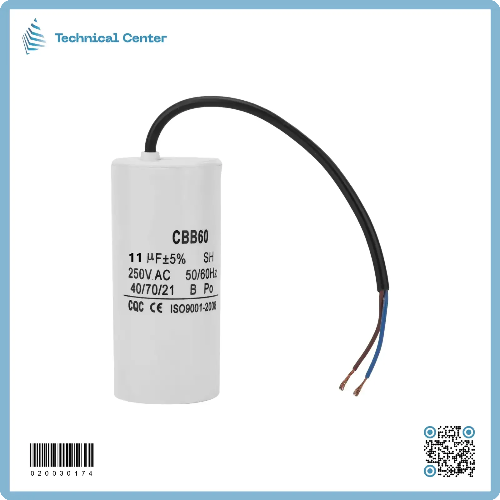 (11 µf-450V)متسعة تشغيل واير