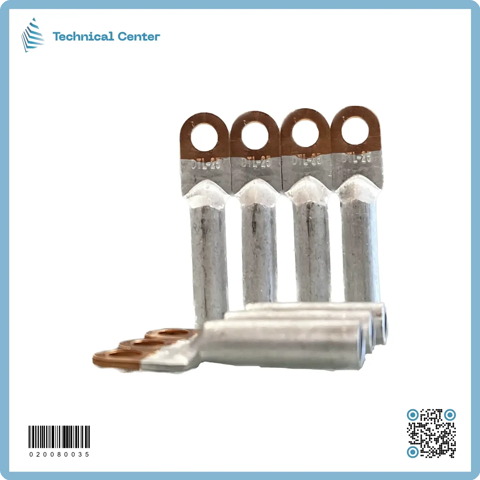 ترمنل نهائي (Al-cu) 25ملم2 - حلقة00ملم