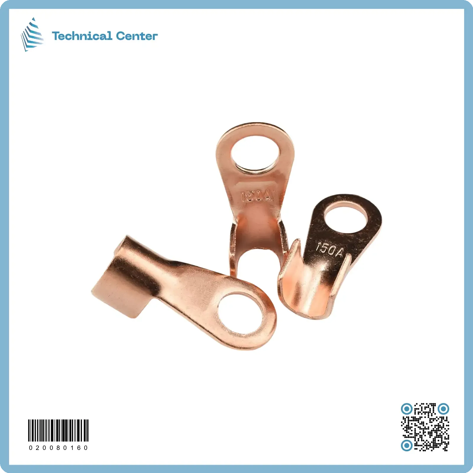 ترمنل نهائي نحاس احمر ( 150A - حلقة 10 ملم )