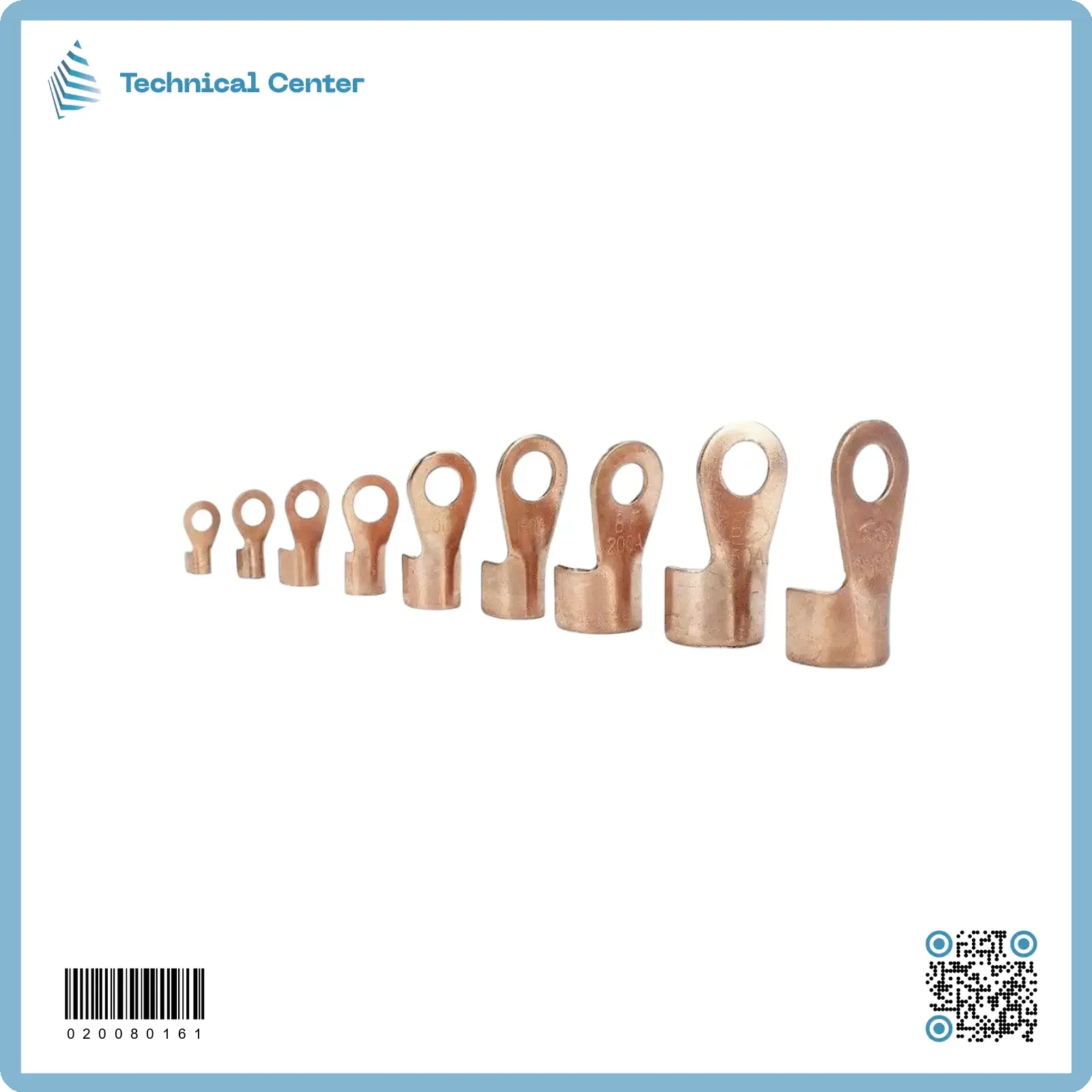 ترمنل نهائي نحاس احمر ( 250A - حلقة 10 ملم )