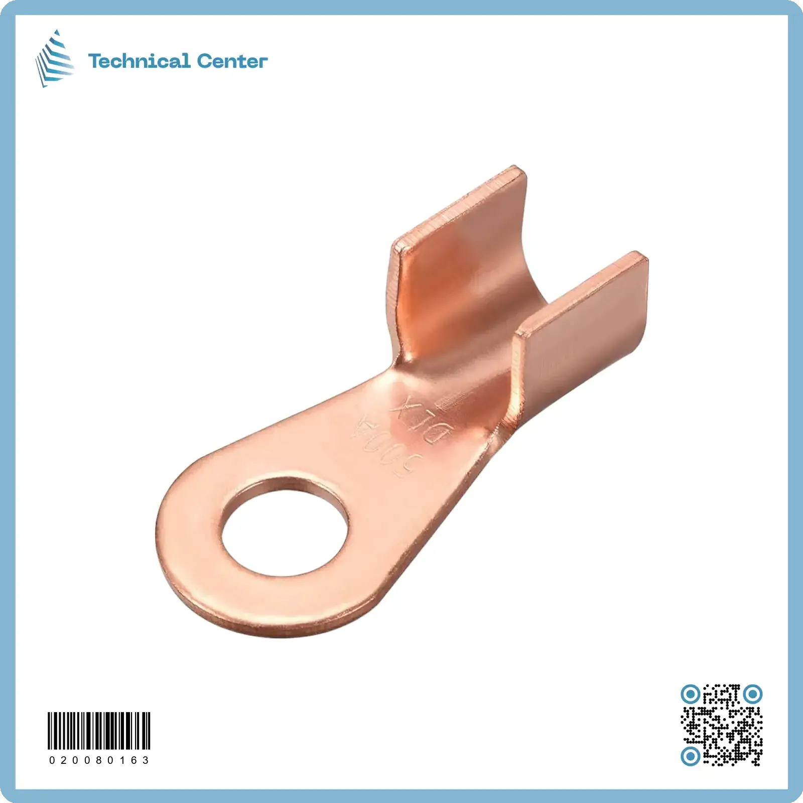 ترمنل نهائي نحاس احمر ( 500A - حلقة 14 ملم )